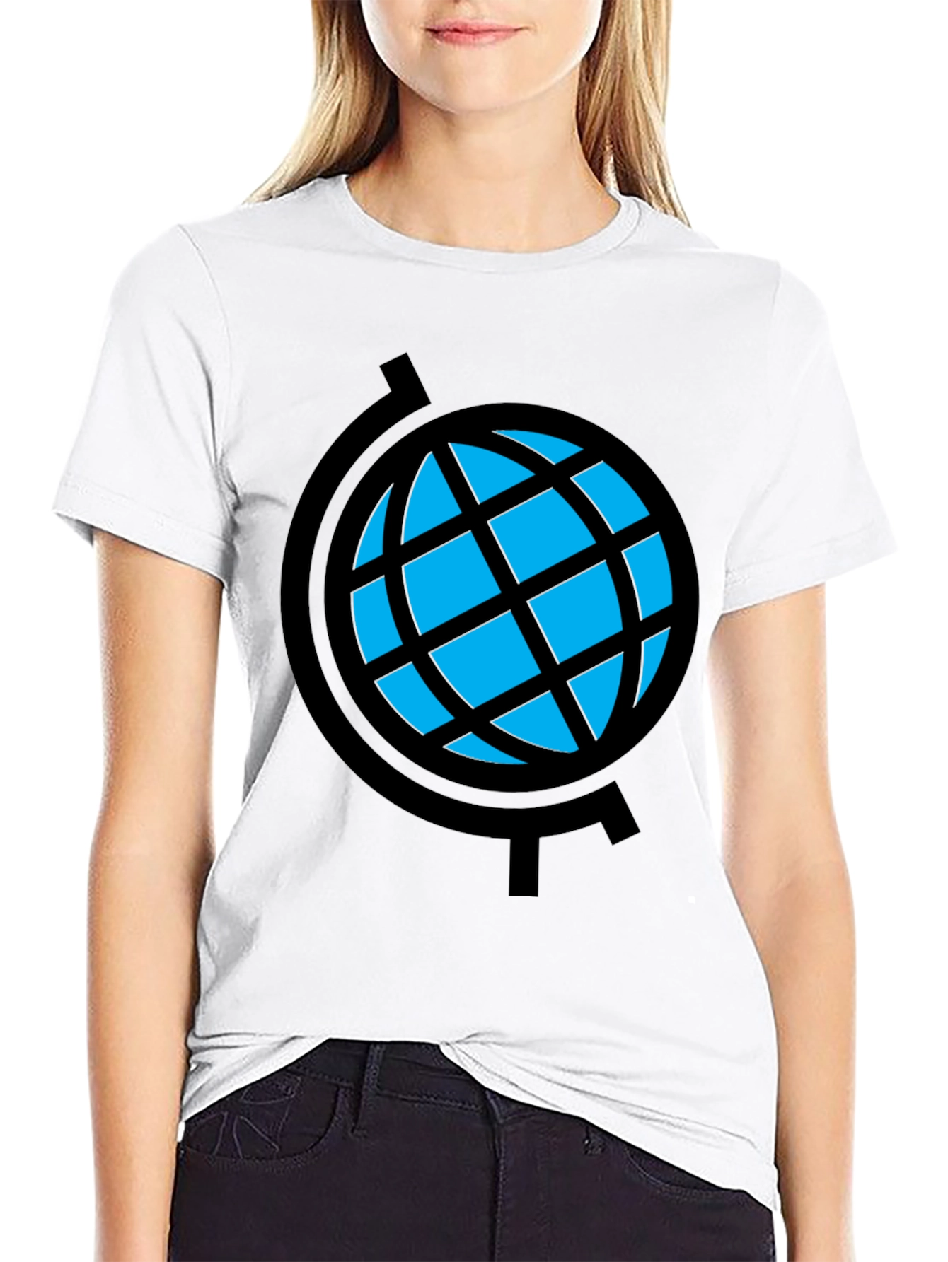 Globe Graphic Tee - Modern Black T-Shirt