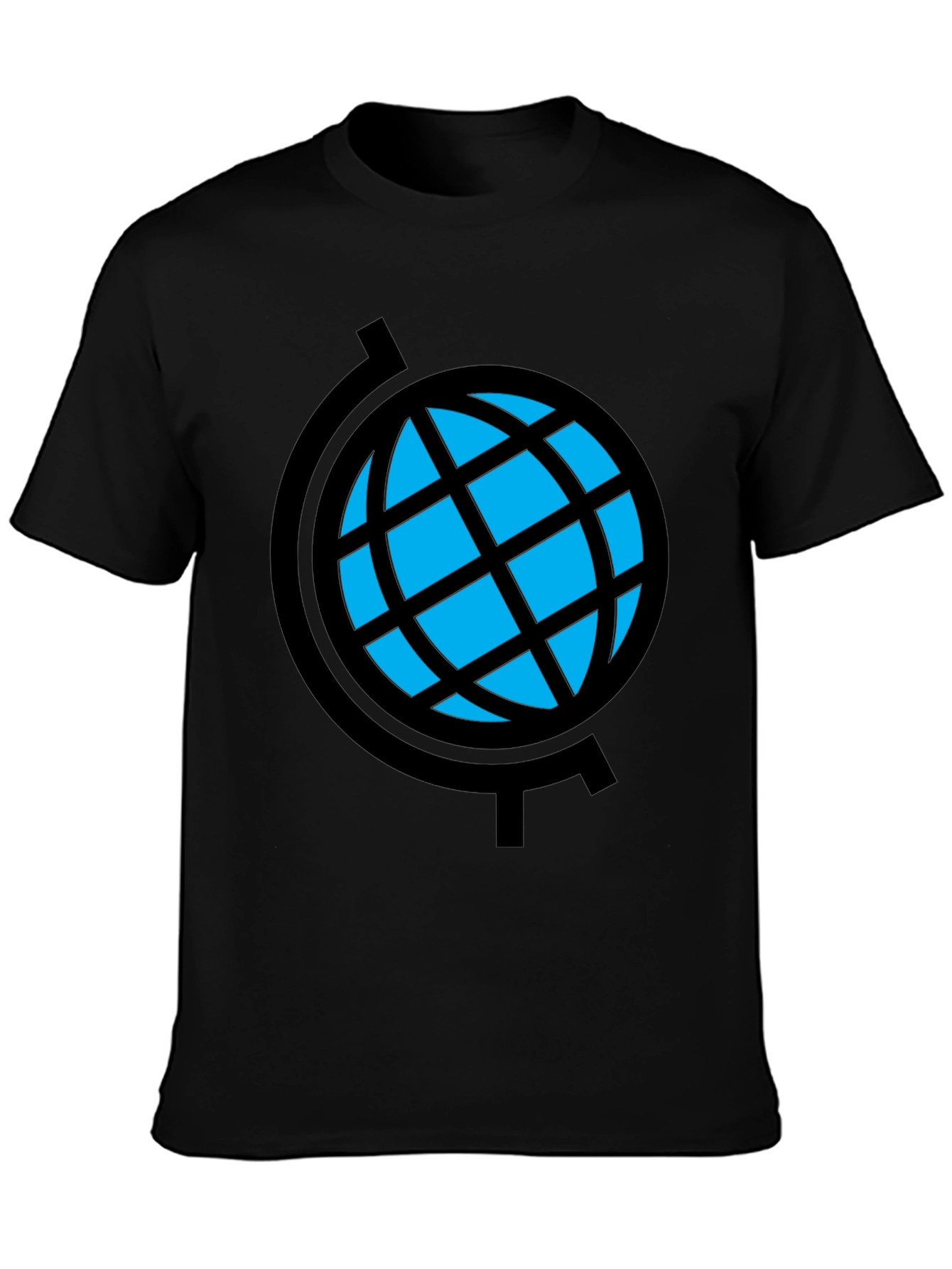 Globe Graphic Tee - Modern Black T-Shirt