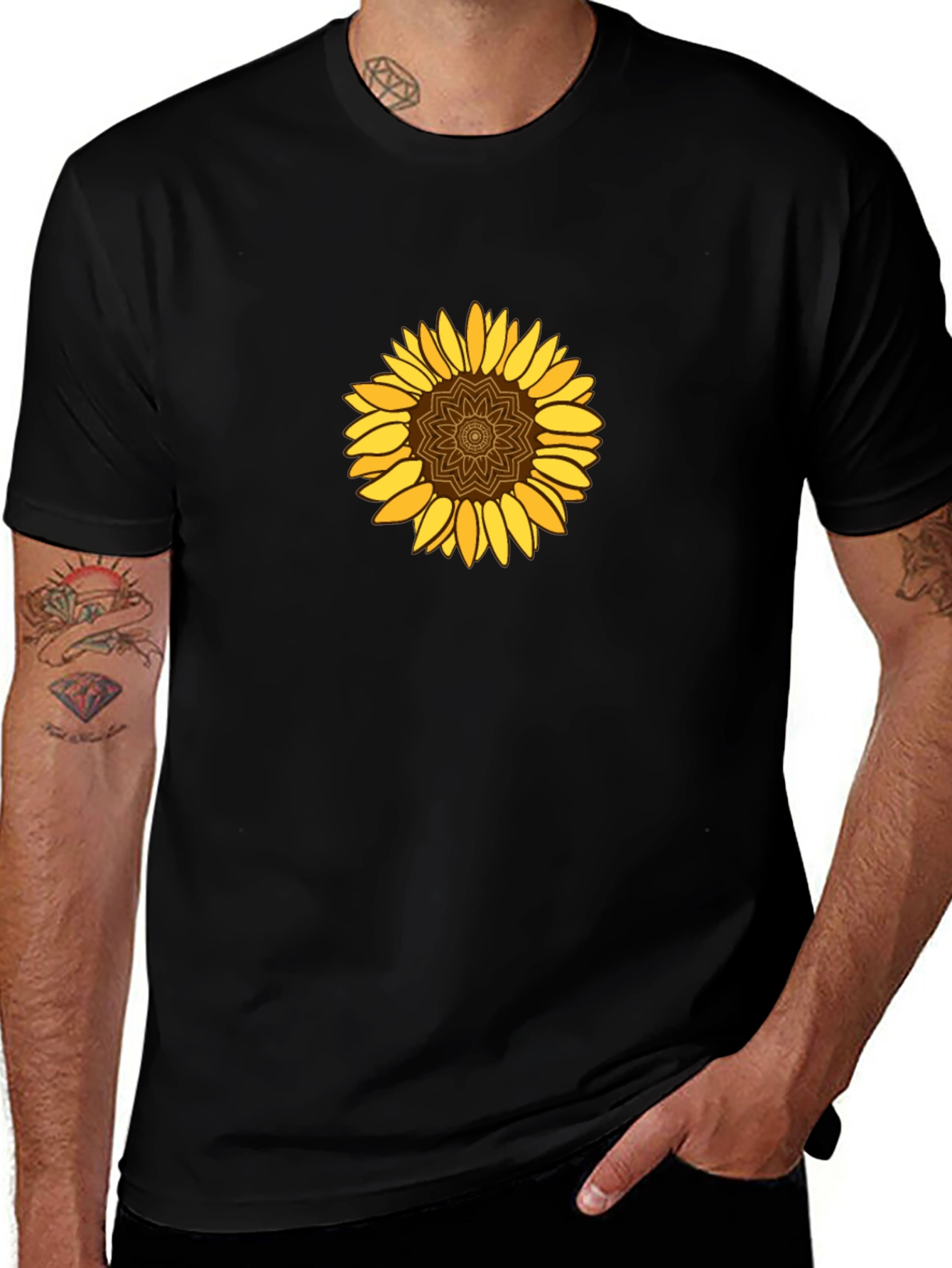 Sunflower Graphic Black T-Shirt - Trendy Casual Wear