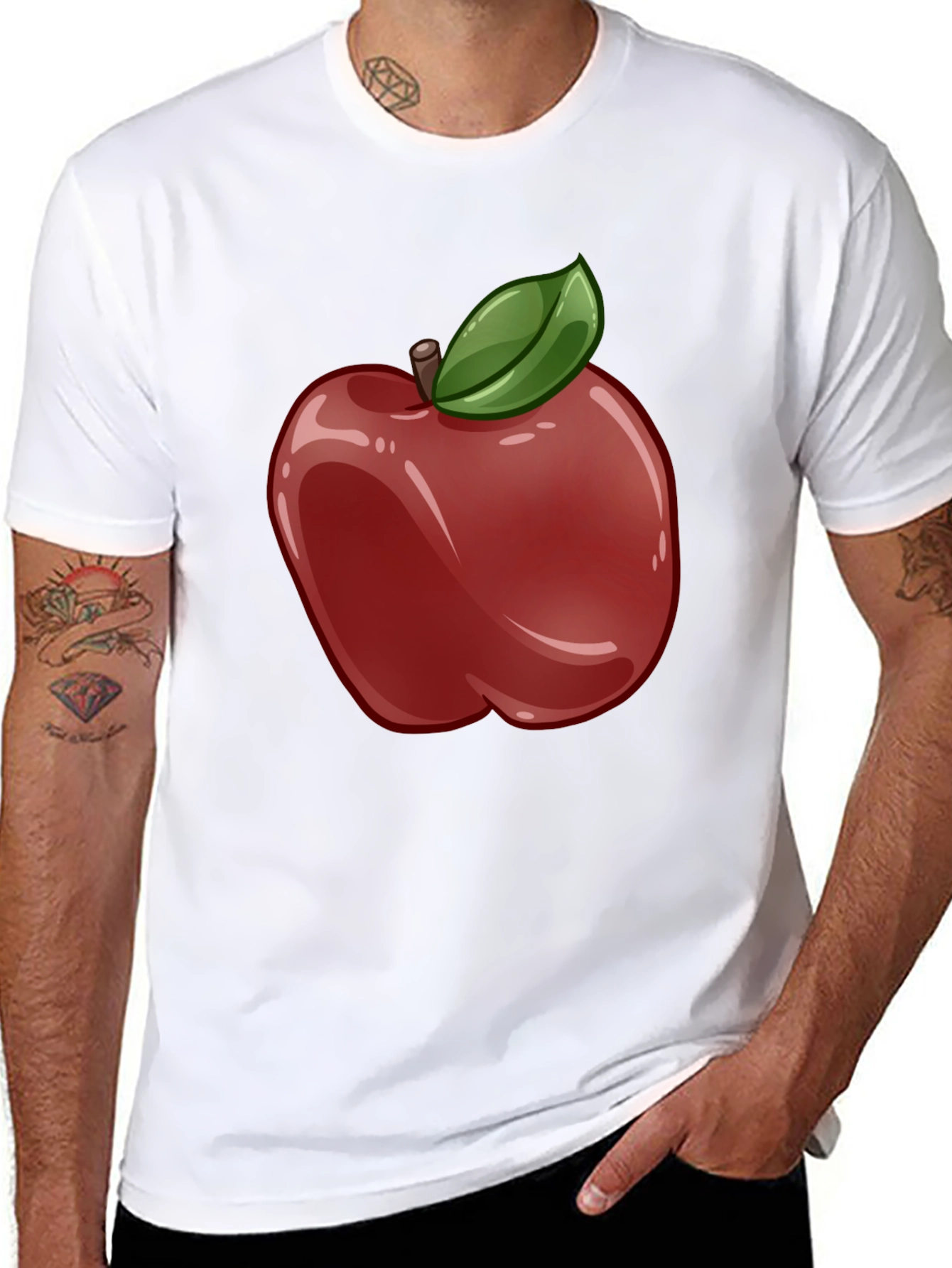 Apple Graphic Black T-Shirt