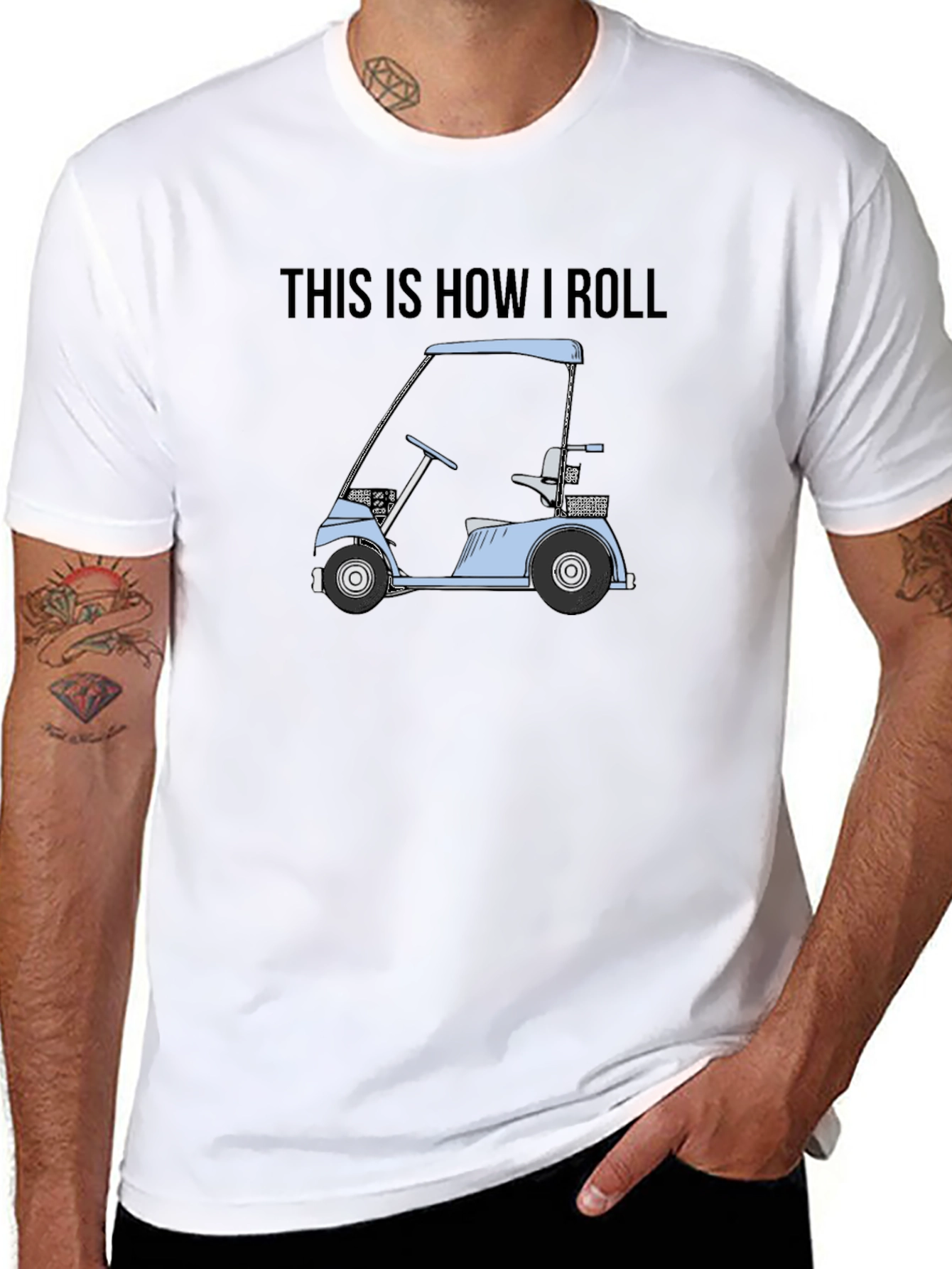 This is How I Roll Golf Cart Graphic Tee