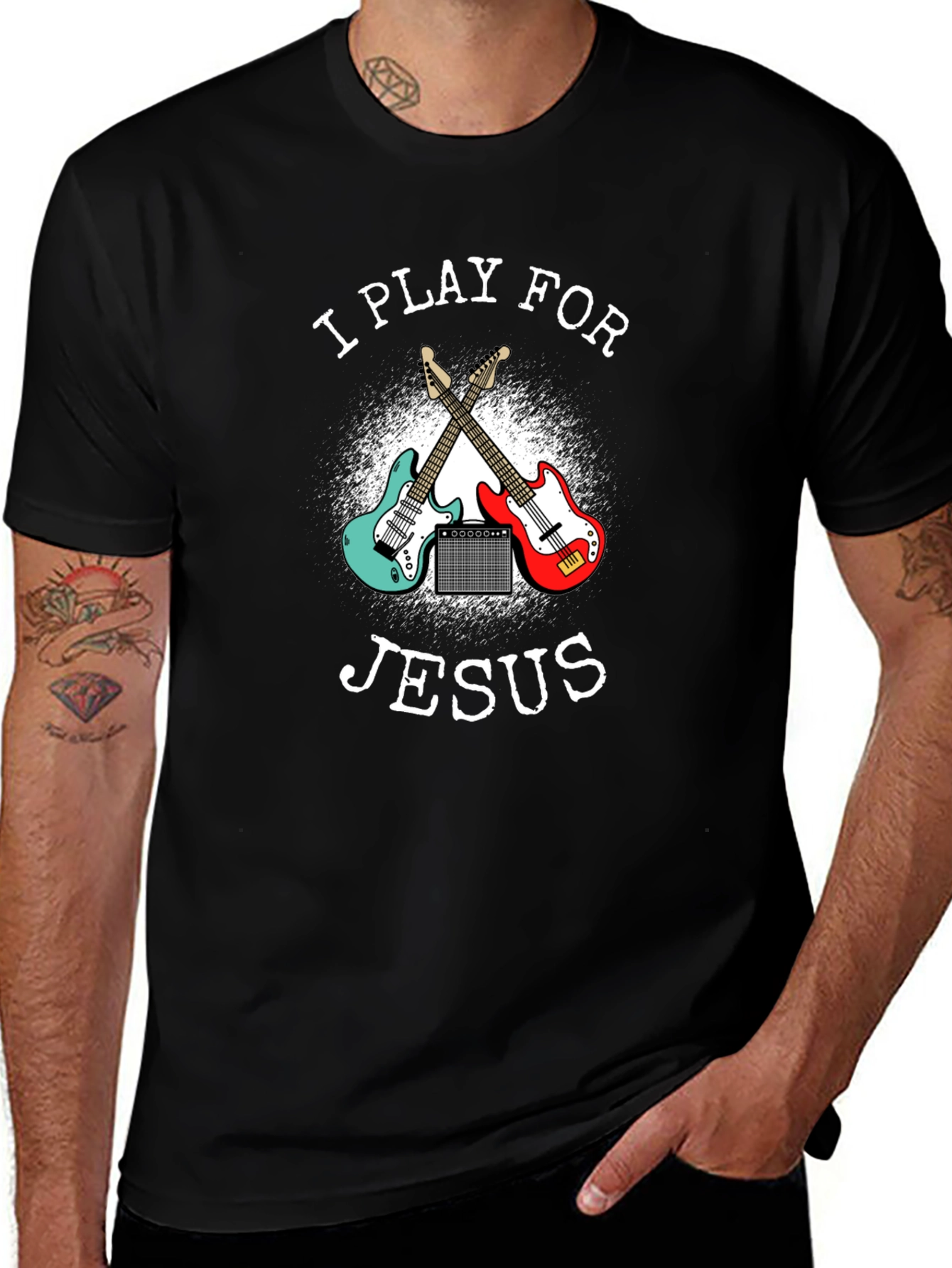 I Play for Jesus Guitar T-Shirt
