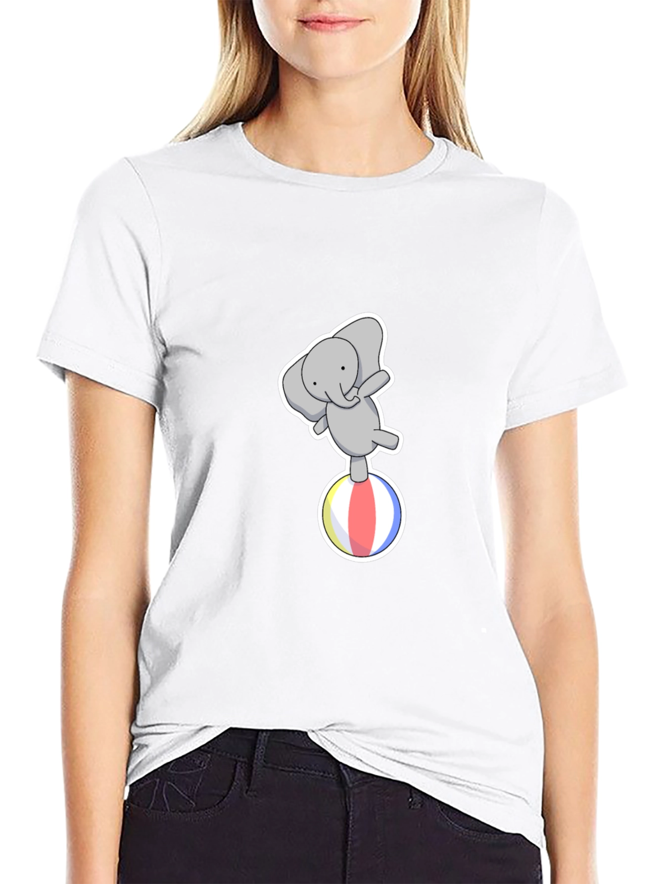 Elephant On Ball Graphic Tee