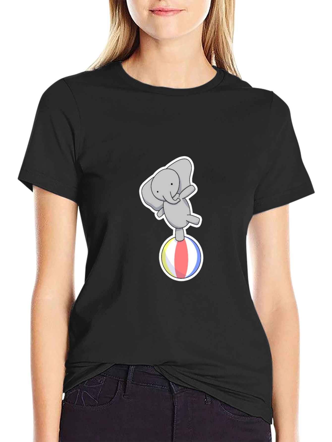 Elephant On Ball Graphic Tee
