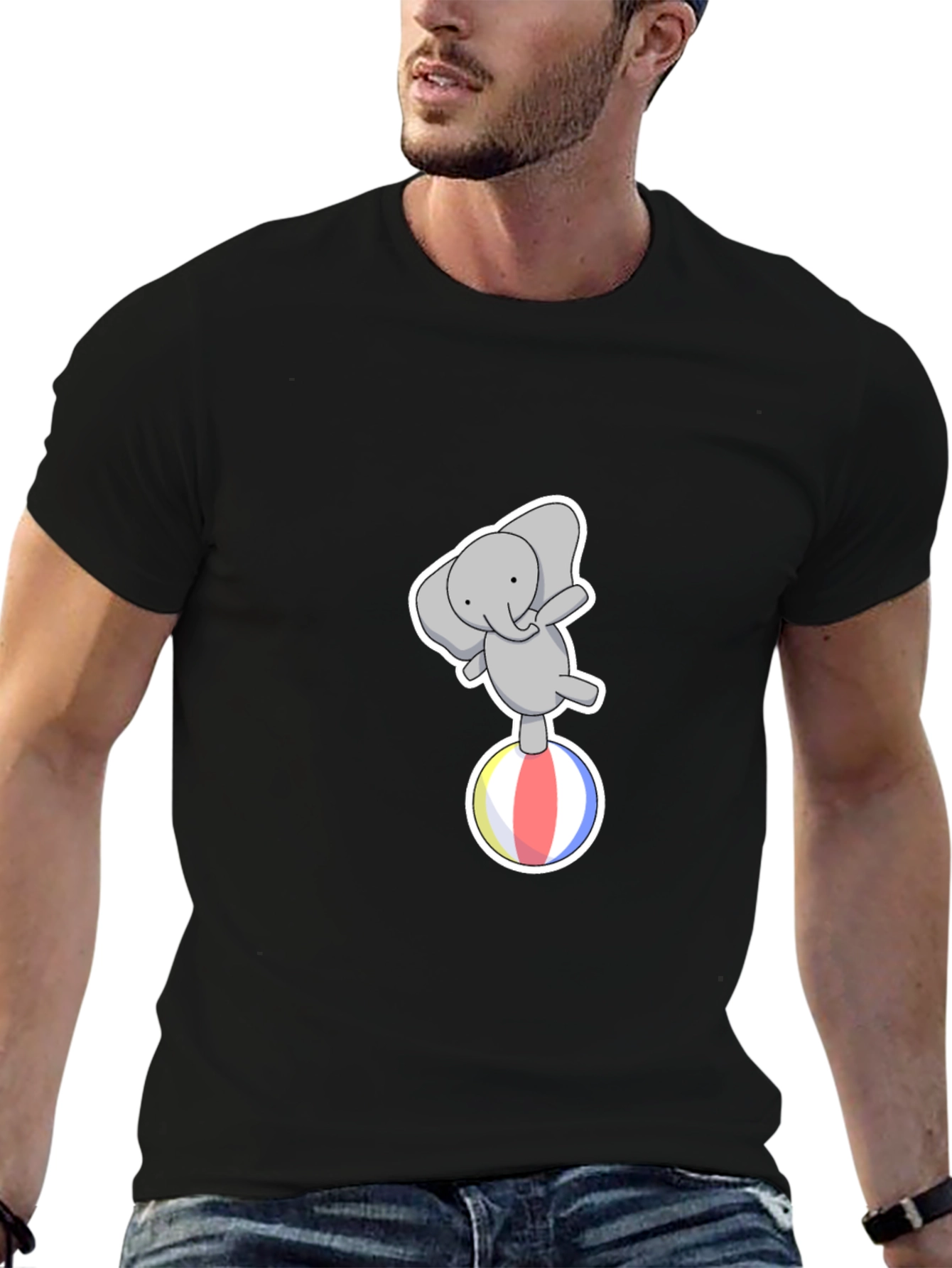 Elephant On Ball Graphic Tee