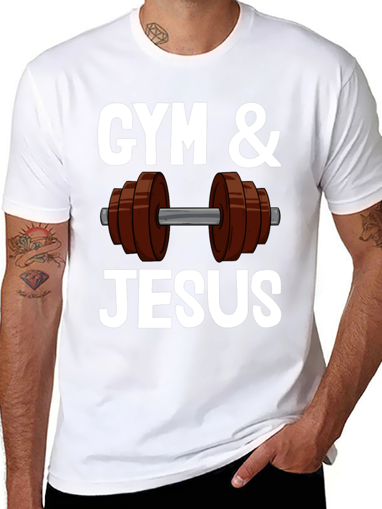 Gym & Jesus T-Shirt - Fitness & Faith Apparel