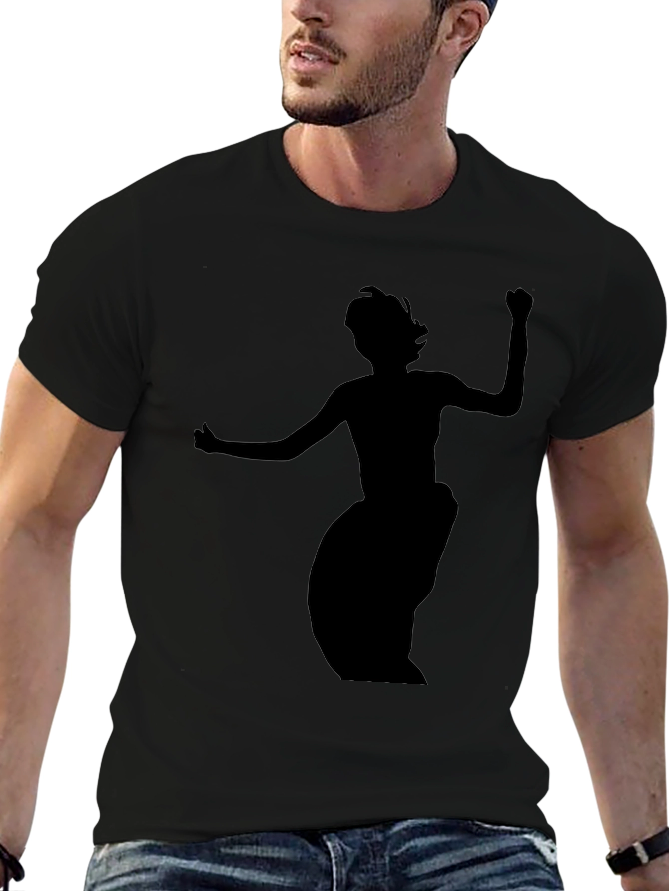 Silhouette Dancer Graphic Black T-Shirt