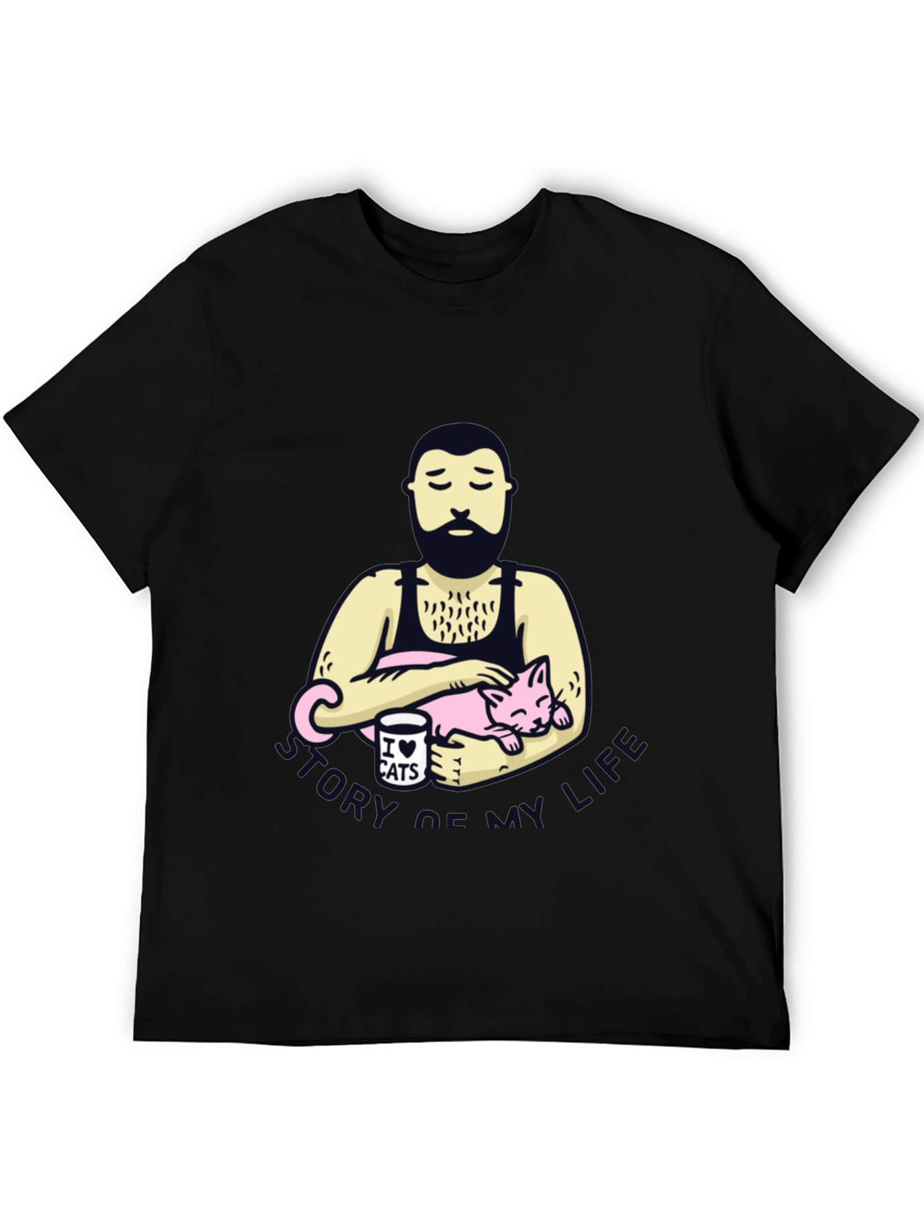Mens Story of My Life Cat Lover T-Shirt