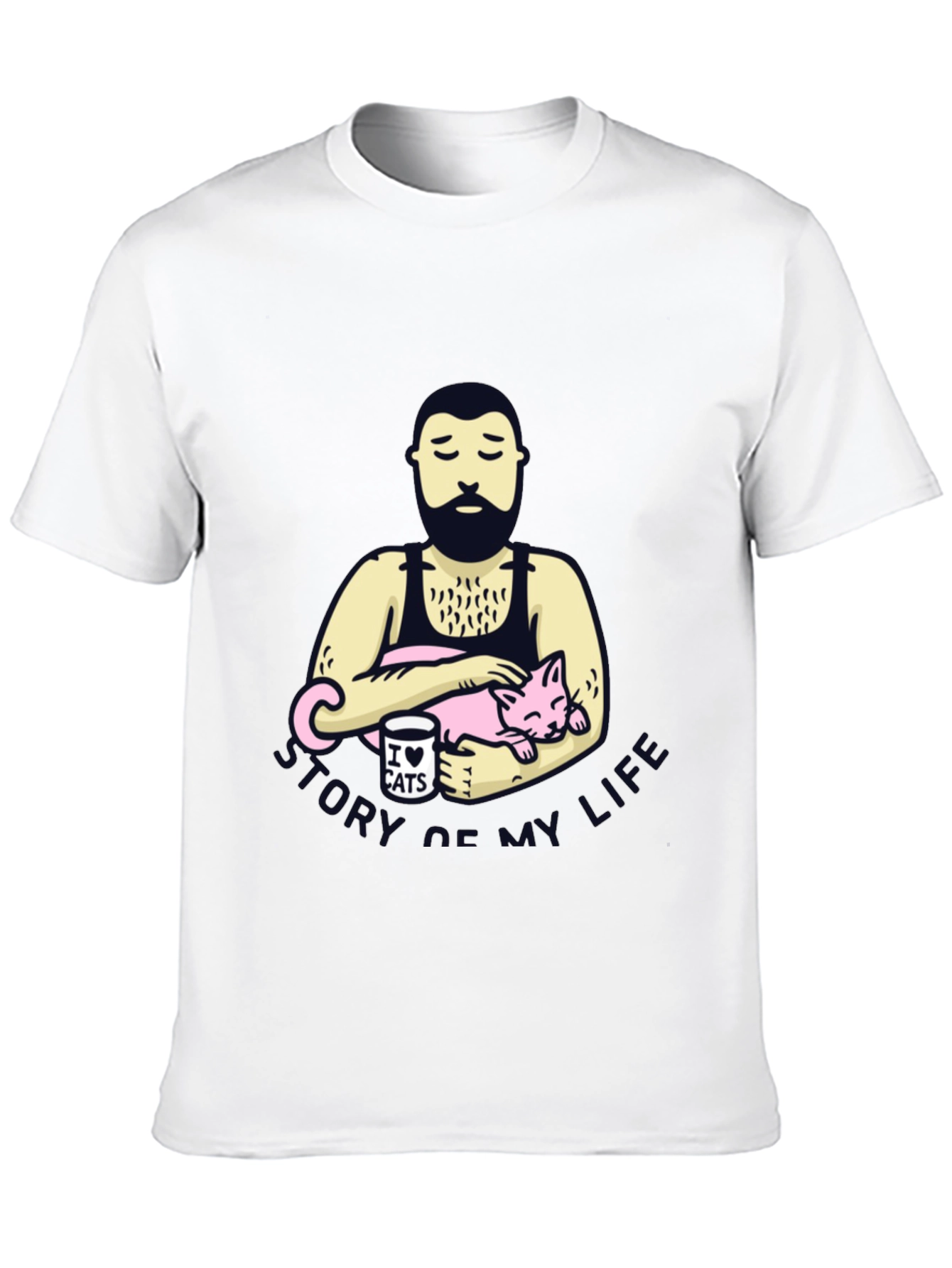 Mens Story of My Life Cat Lover T-Shirt