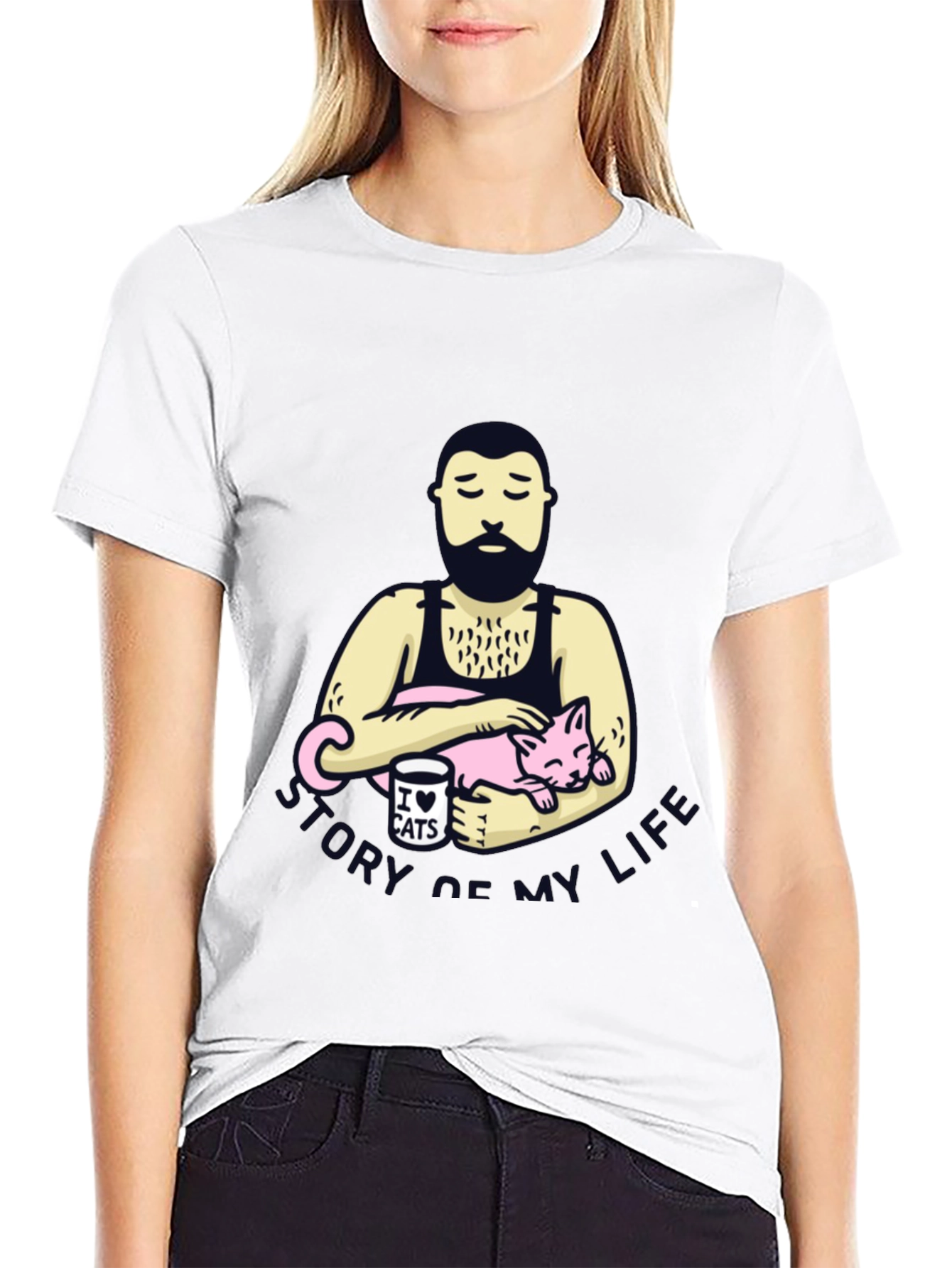 Mens Story of My Life Cat Lover T-Shirt