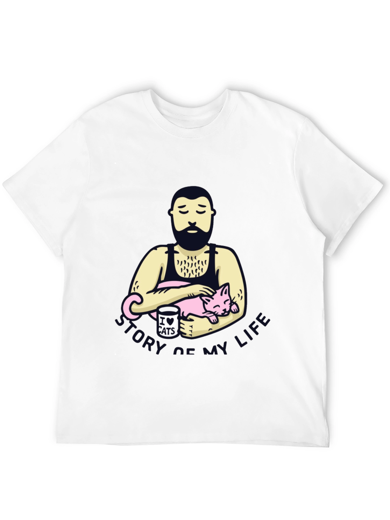 Mens Story of My Life Cat Lover T-Shirt