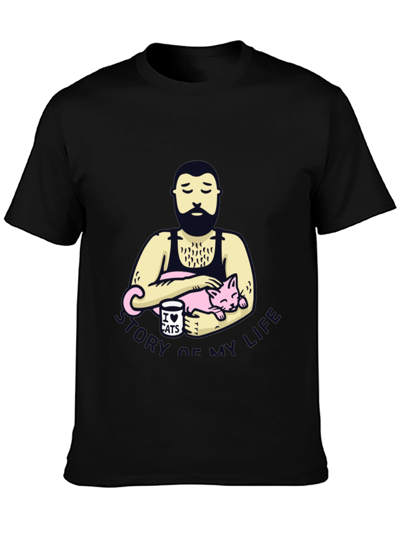 Mens Story of My Life Cat Lover T-Shirt