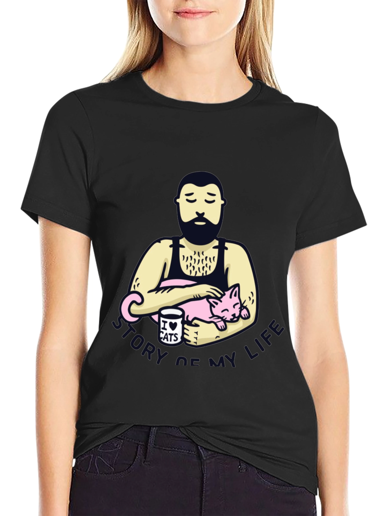 Mens Story of My Life Cat Lover T-Shirt