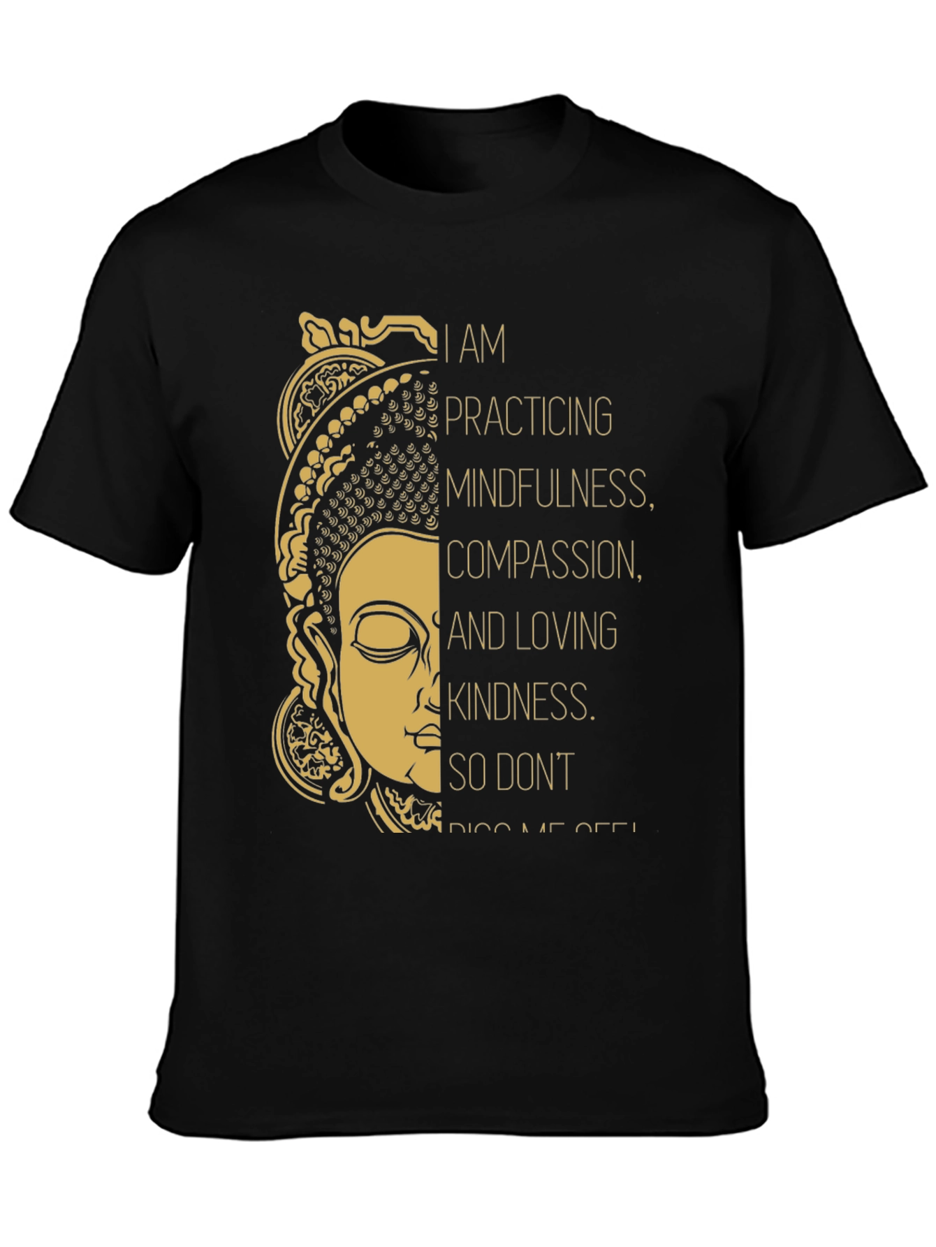 Mindfulness Buddha Graphic Tee - Black