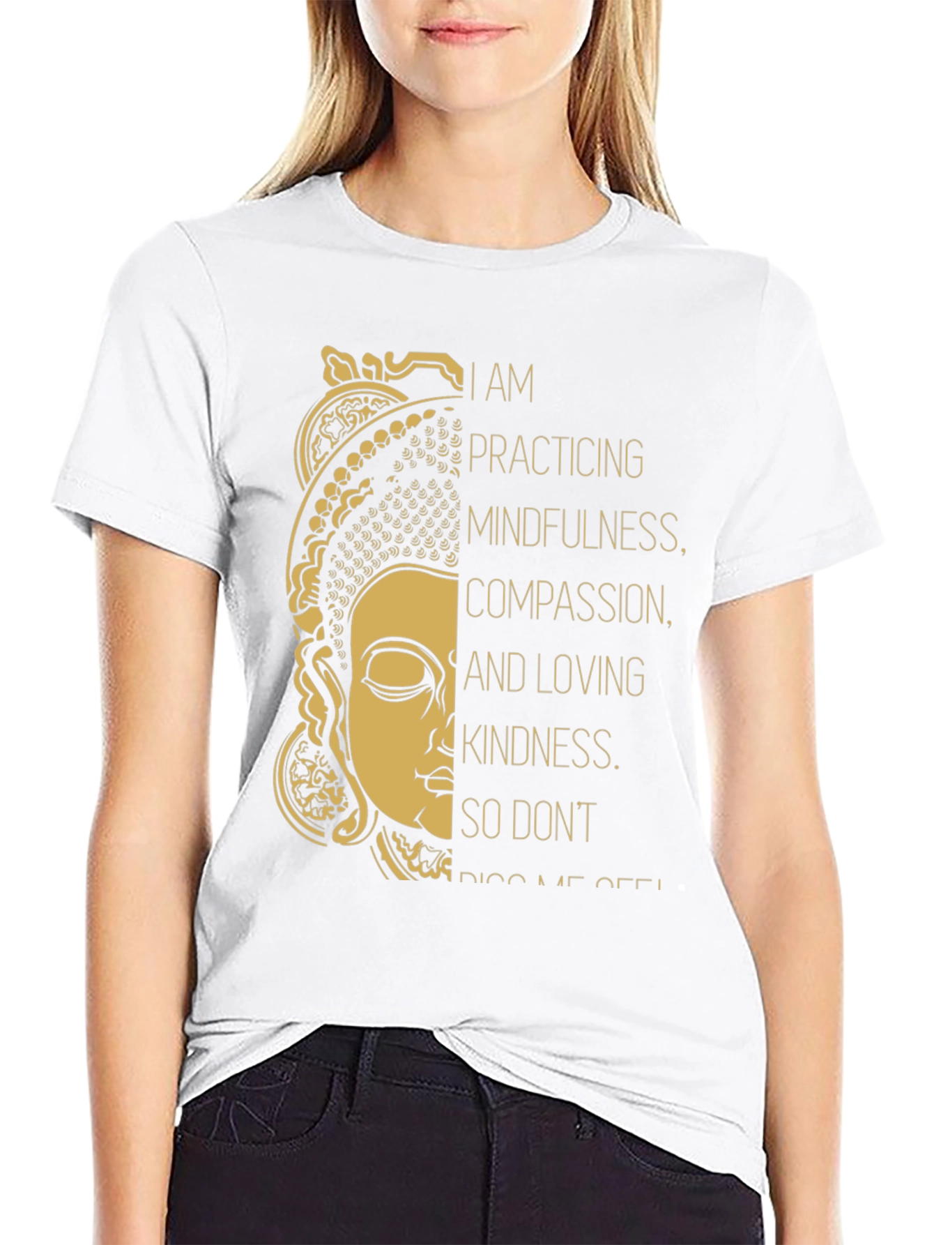 Mindfulness Buddha Graphic Tee - Black