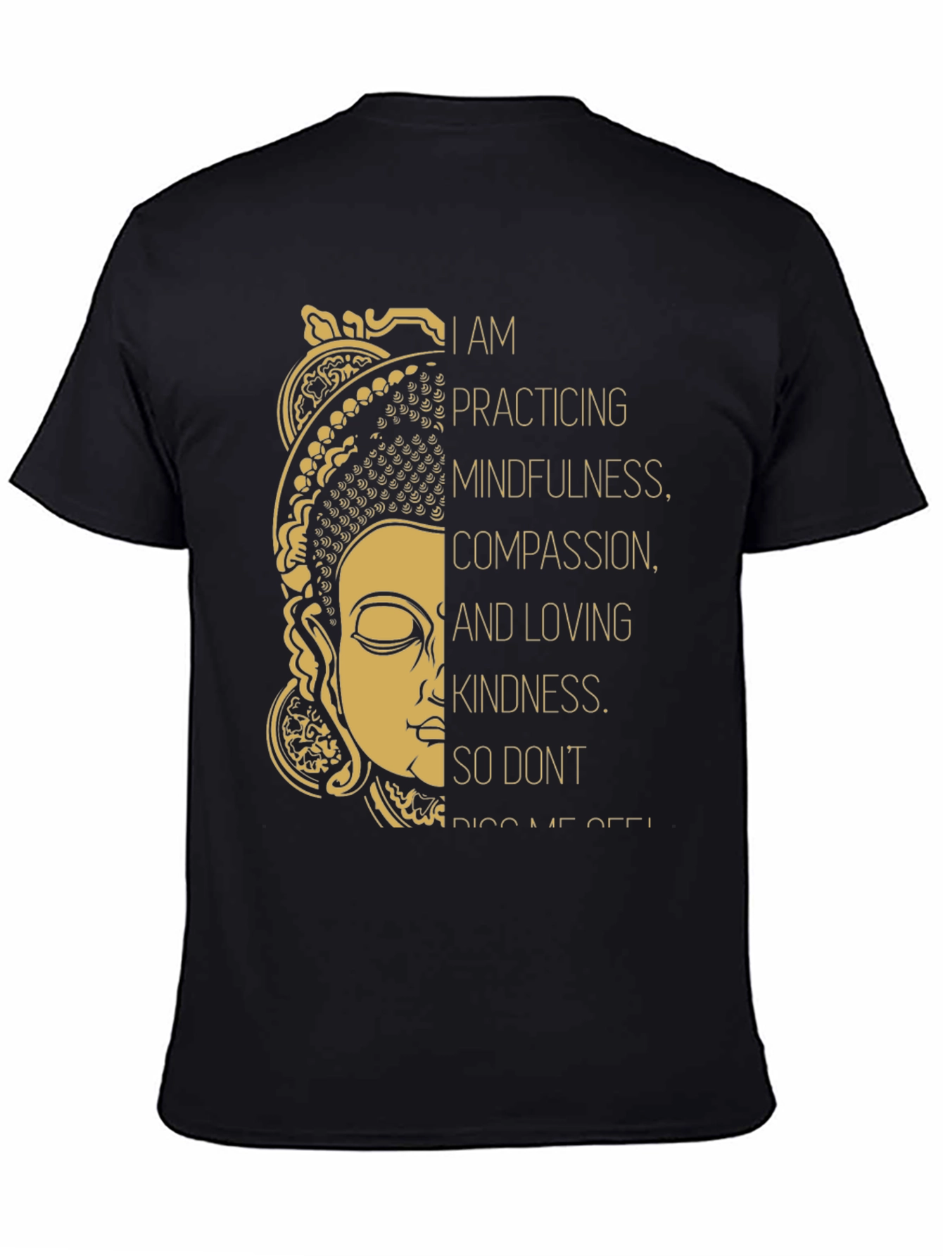 Mindfulness Buddha Graphic Tee - Black