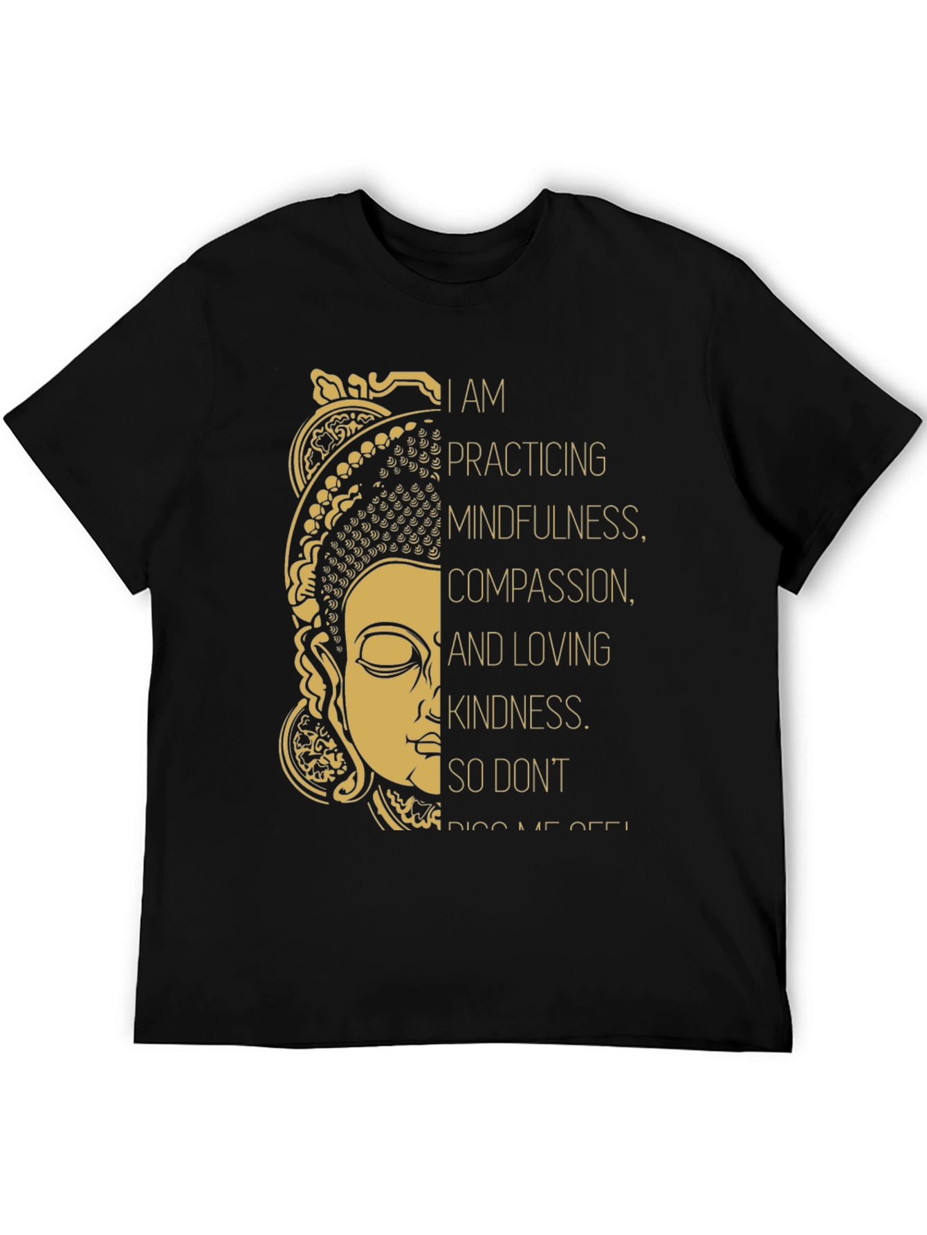 Mindfulness Buddha Graphic Tee - Black