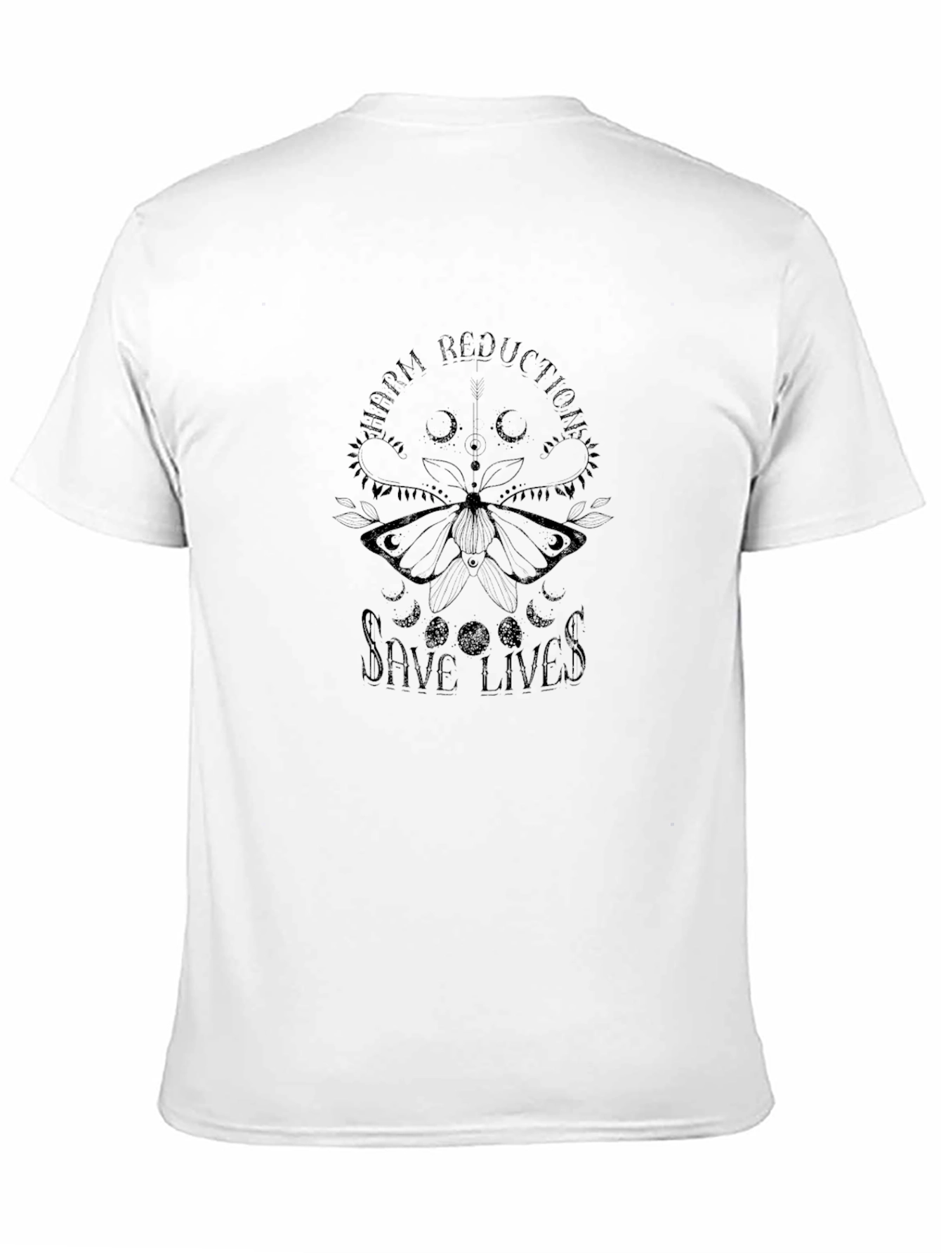Harm Reduction Save Lives Graphic Tee - Black