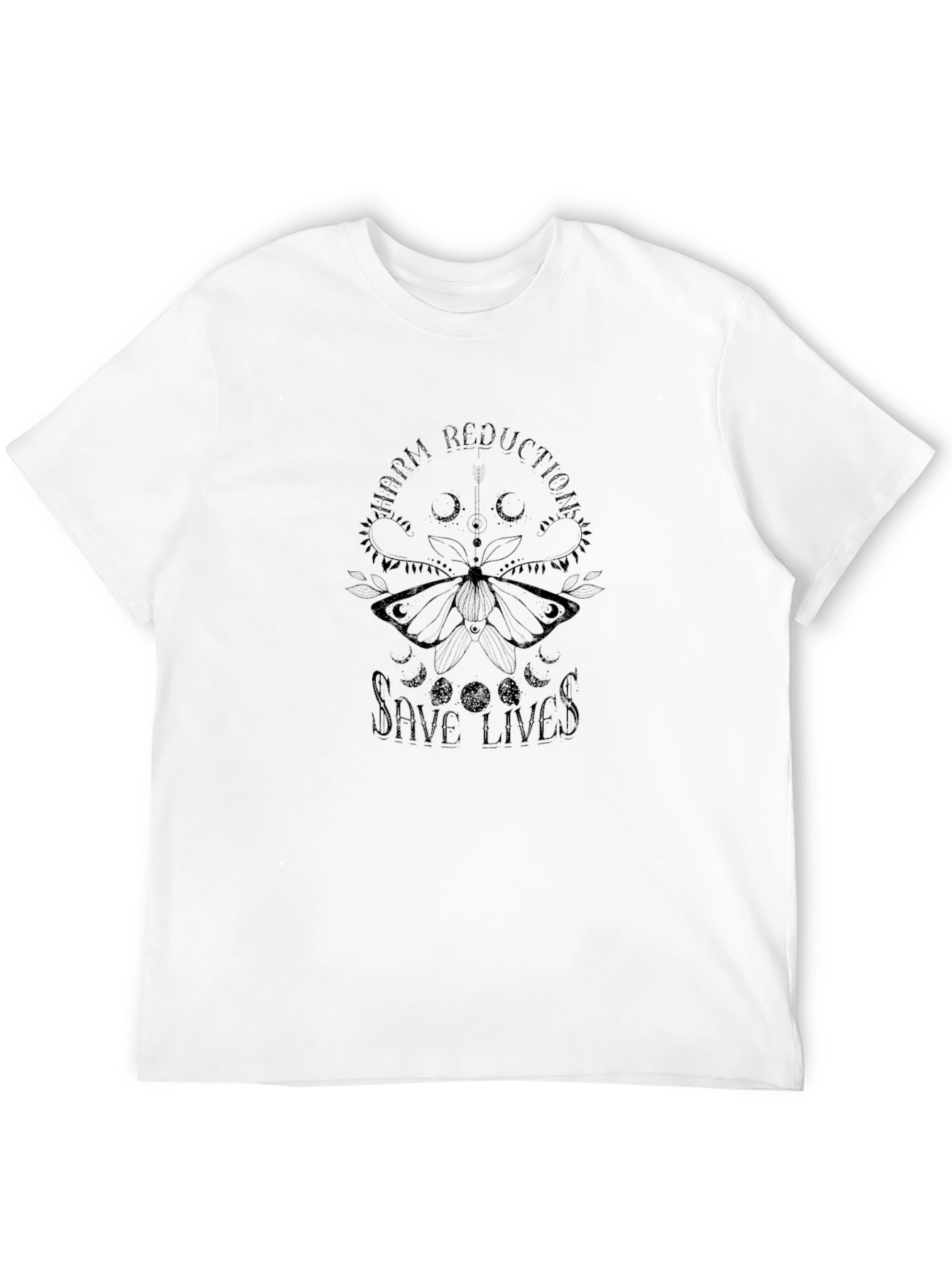 Harm Reduction Save Lives Graphic Tee - Black