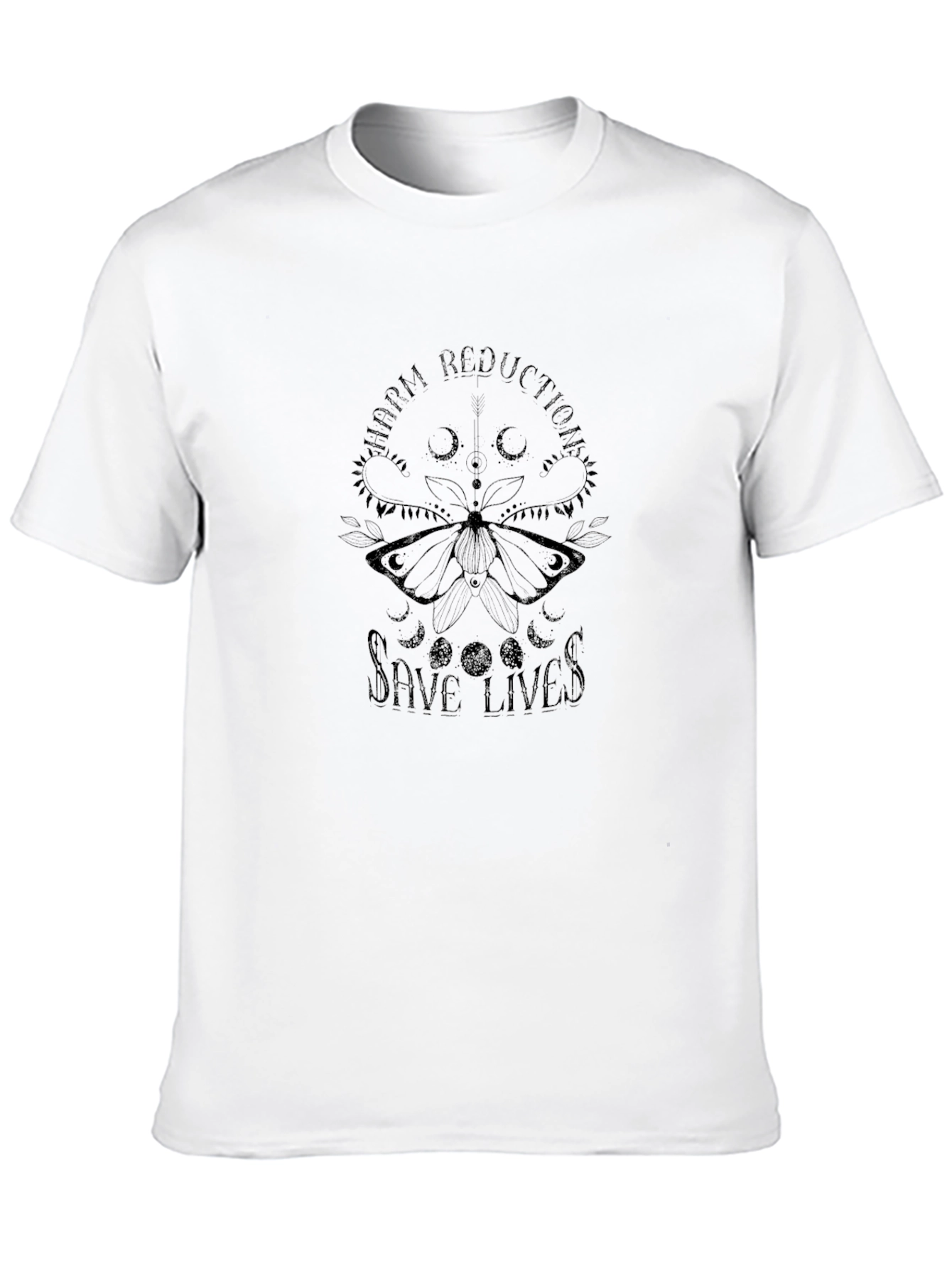 Harm Reduction Save Lives Graphic Tee - Black