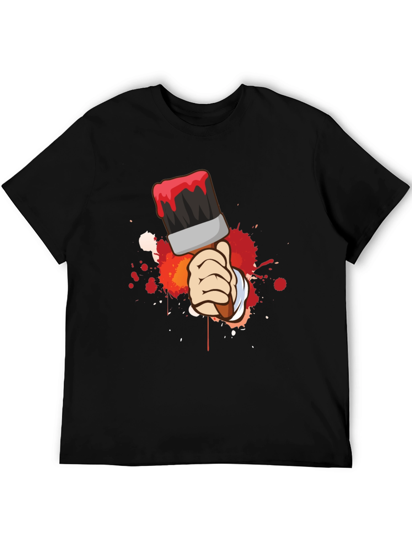 Painters Brush Graphic Tee - Cool Artistic Design