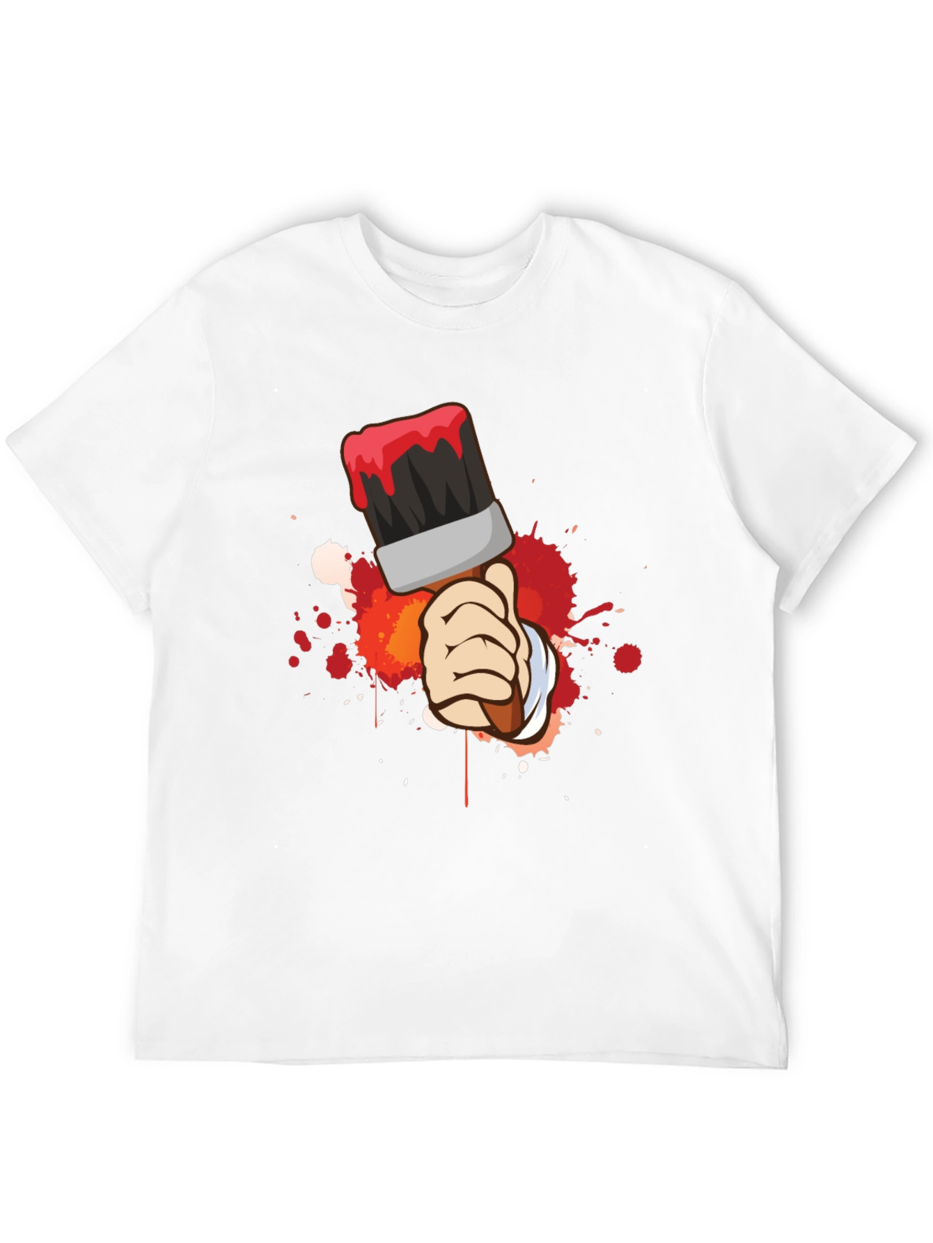 Painters Brush Graphic Tee - Cool Artistic Design