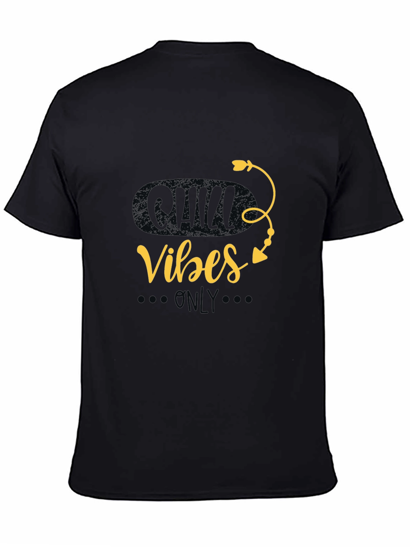 Chill Vibes Only Graphic Tee - Casual Black T-Shirt
