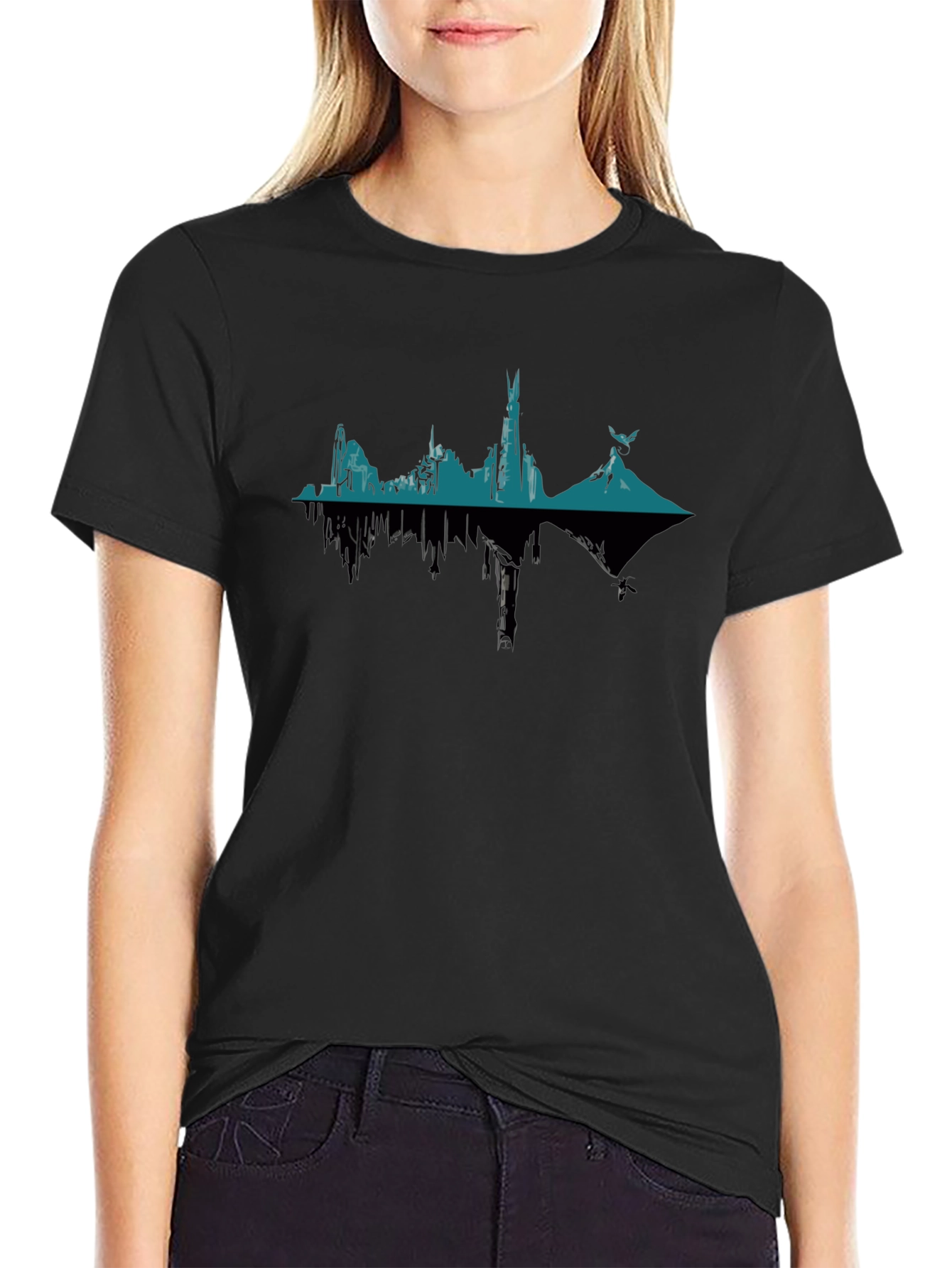 Mirror Image Fantasy Landscape Graphic Tee