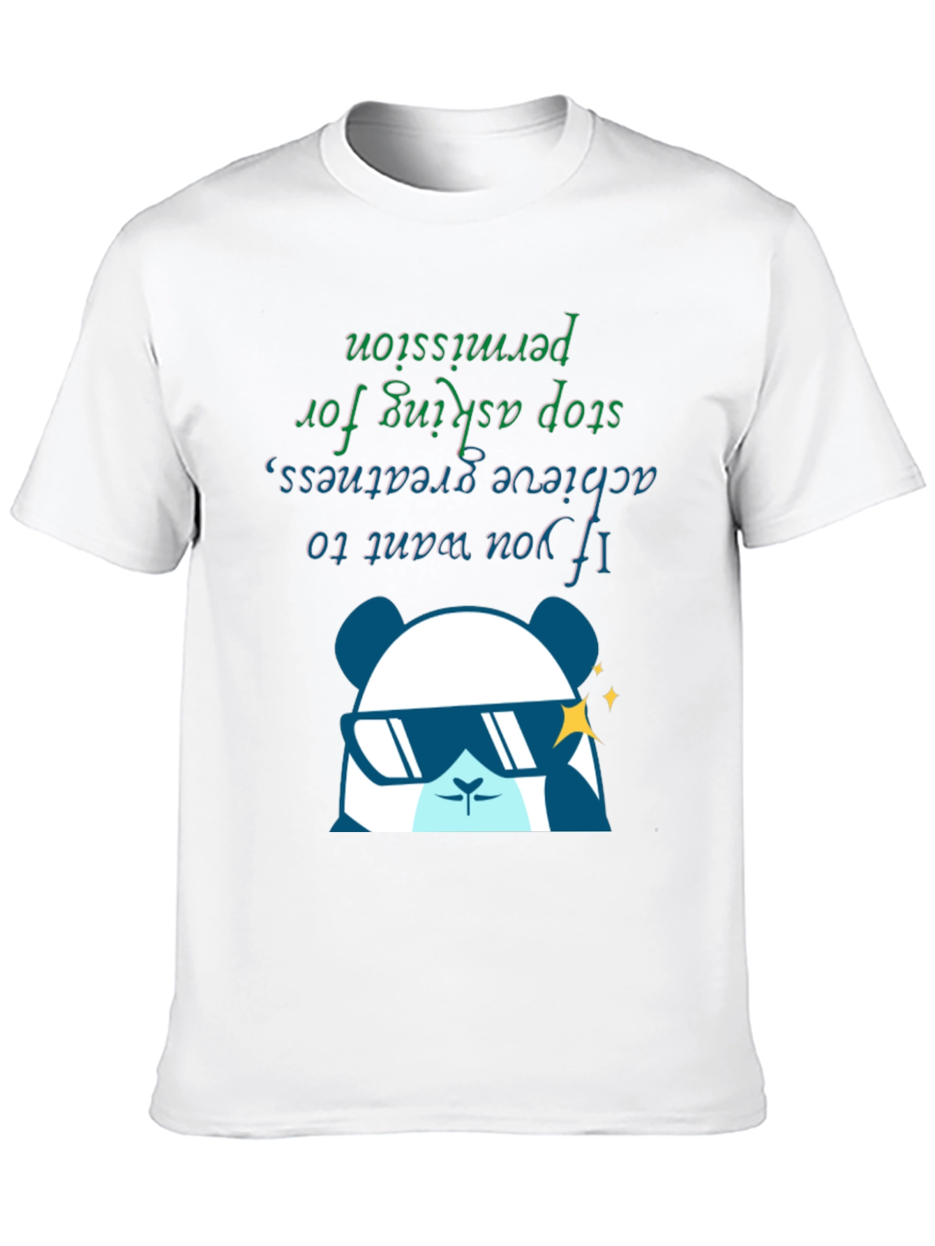Cool Panda Graphic Tee - Achieve Greatness T-Shirt
