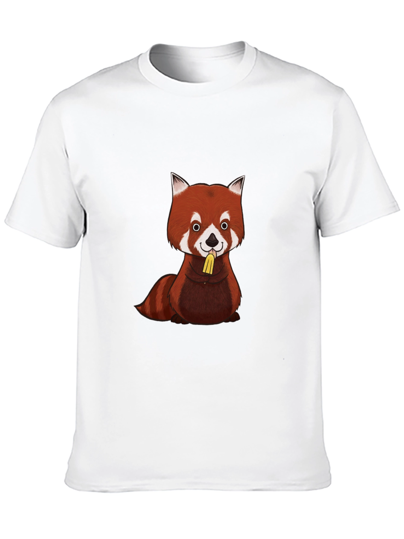 Red Panda T-Shirt - Black Cotton Graphic Tee
