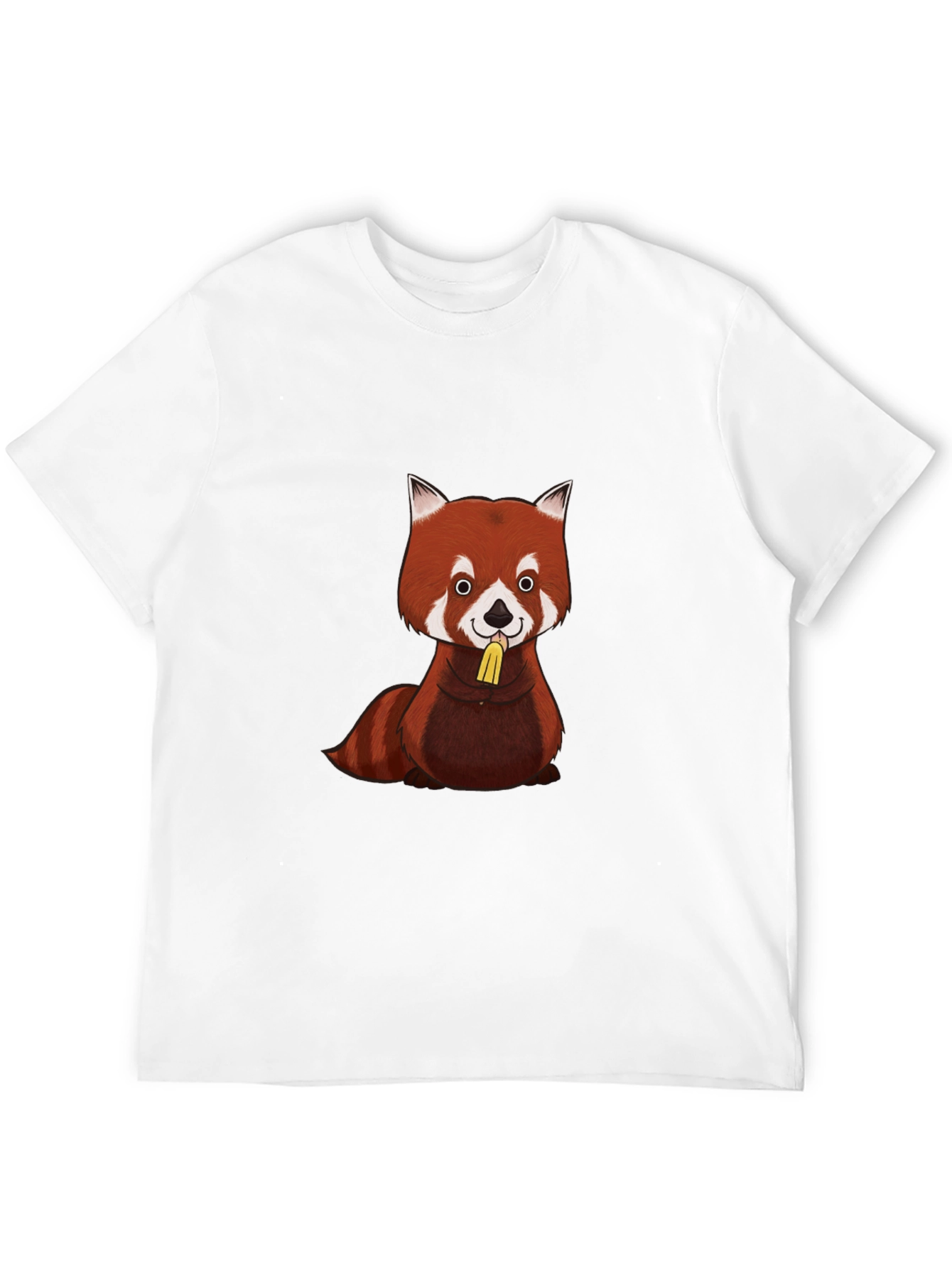 Red Panda T-Shirt - Black Cotton Graphic Tee