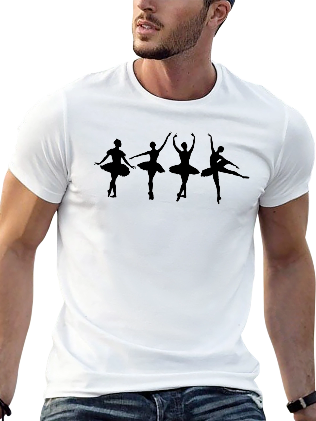 Dancing Ballerinas Black Graphic Tee