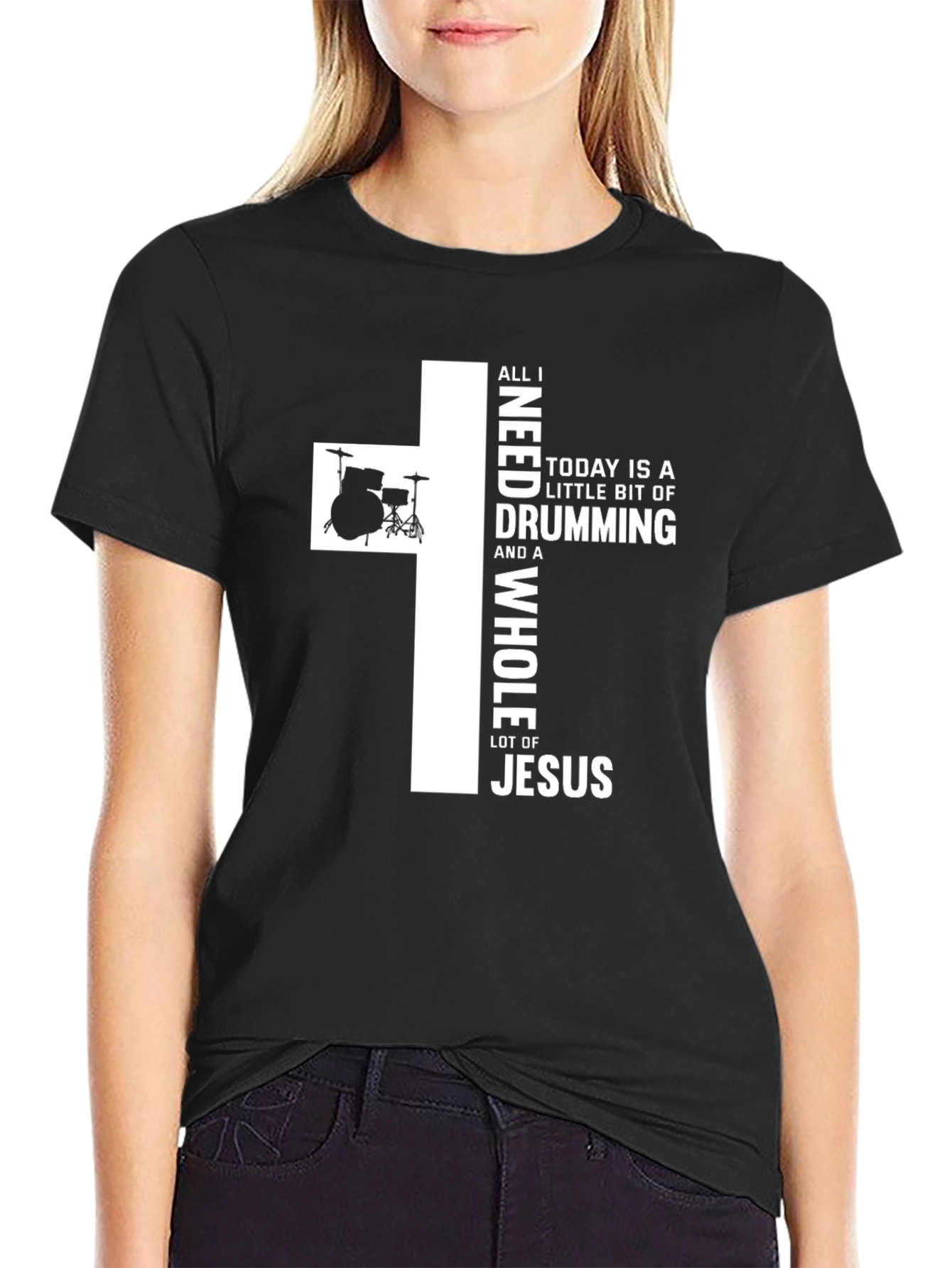 Drumming & Jesus T-Shirt - Christian Musician Apparel