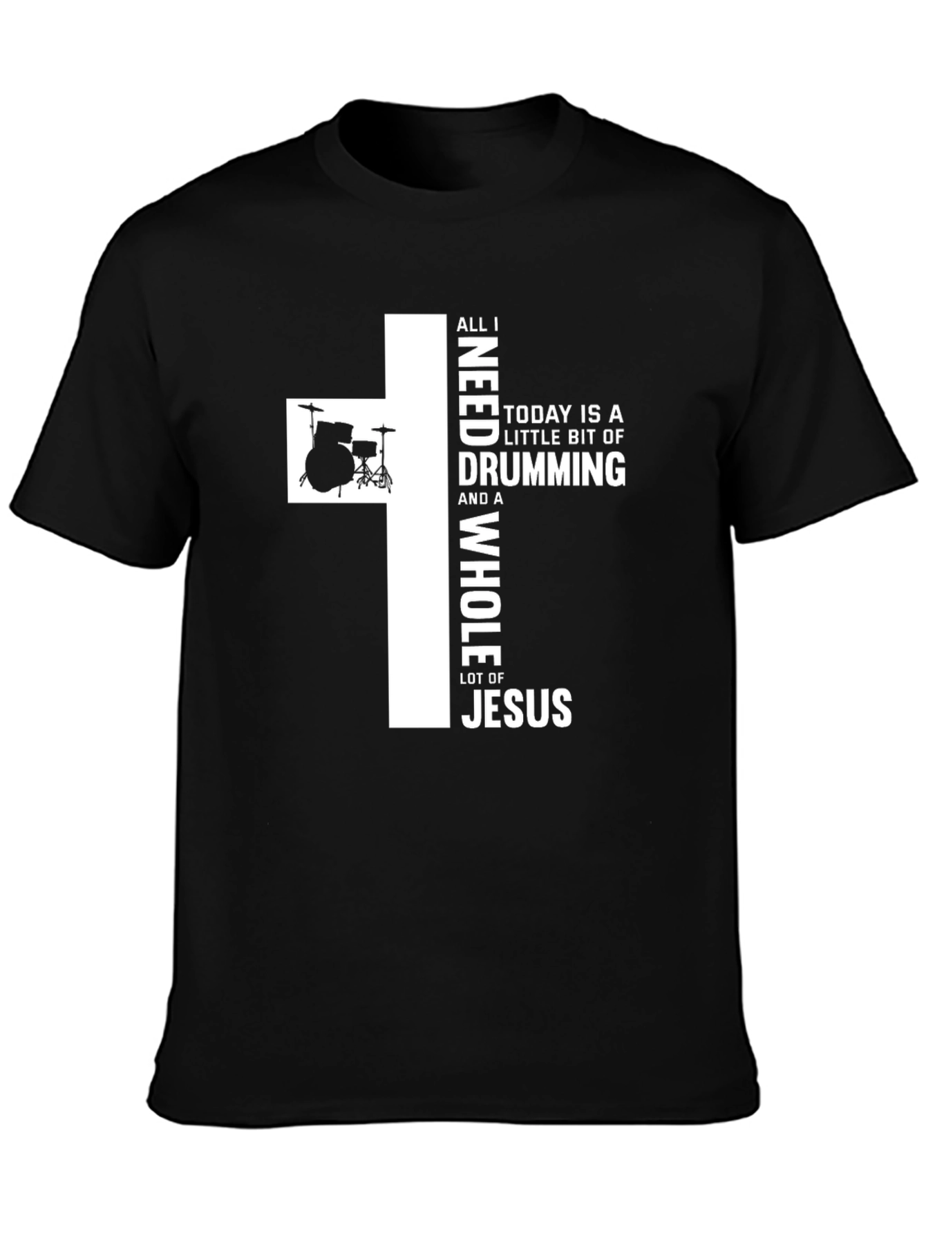 Drumming & Jesus T-Shirt - Christian Musician Apparel