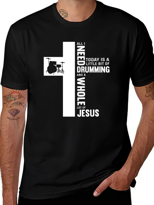 Drumming & Jesus T-Shirt - Christian Musician Apparel