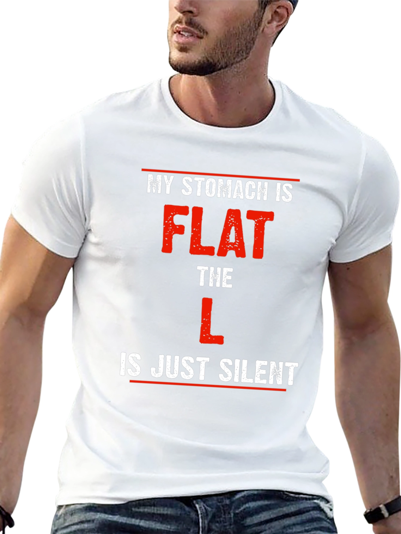 Funny My Stomach is Flat T-Shirt