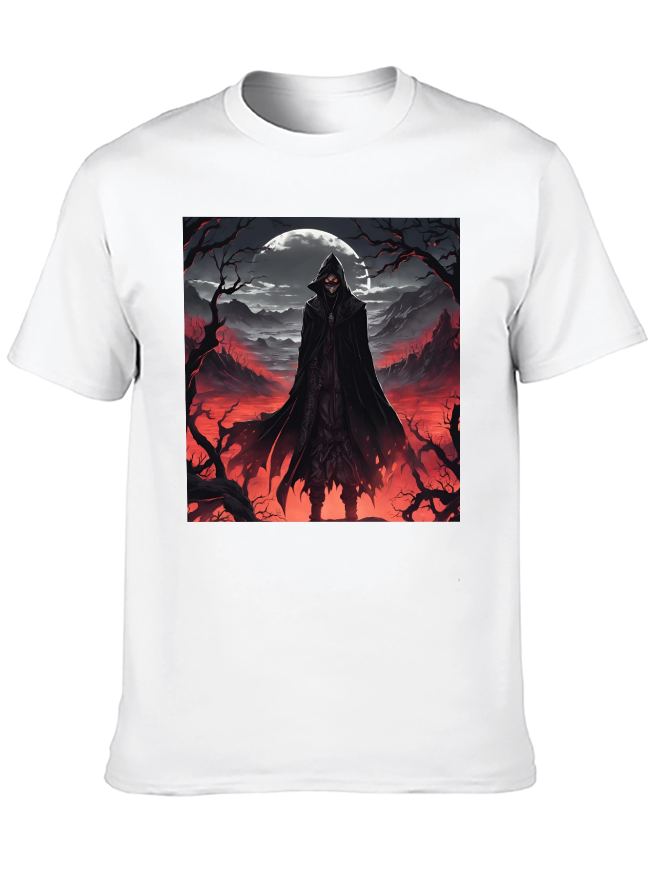 Grim Reaper Graphic Tee - Dark Fantasy T-Shirt