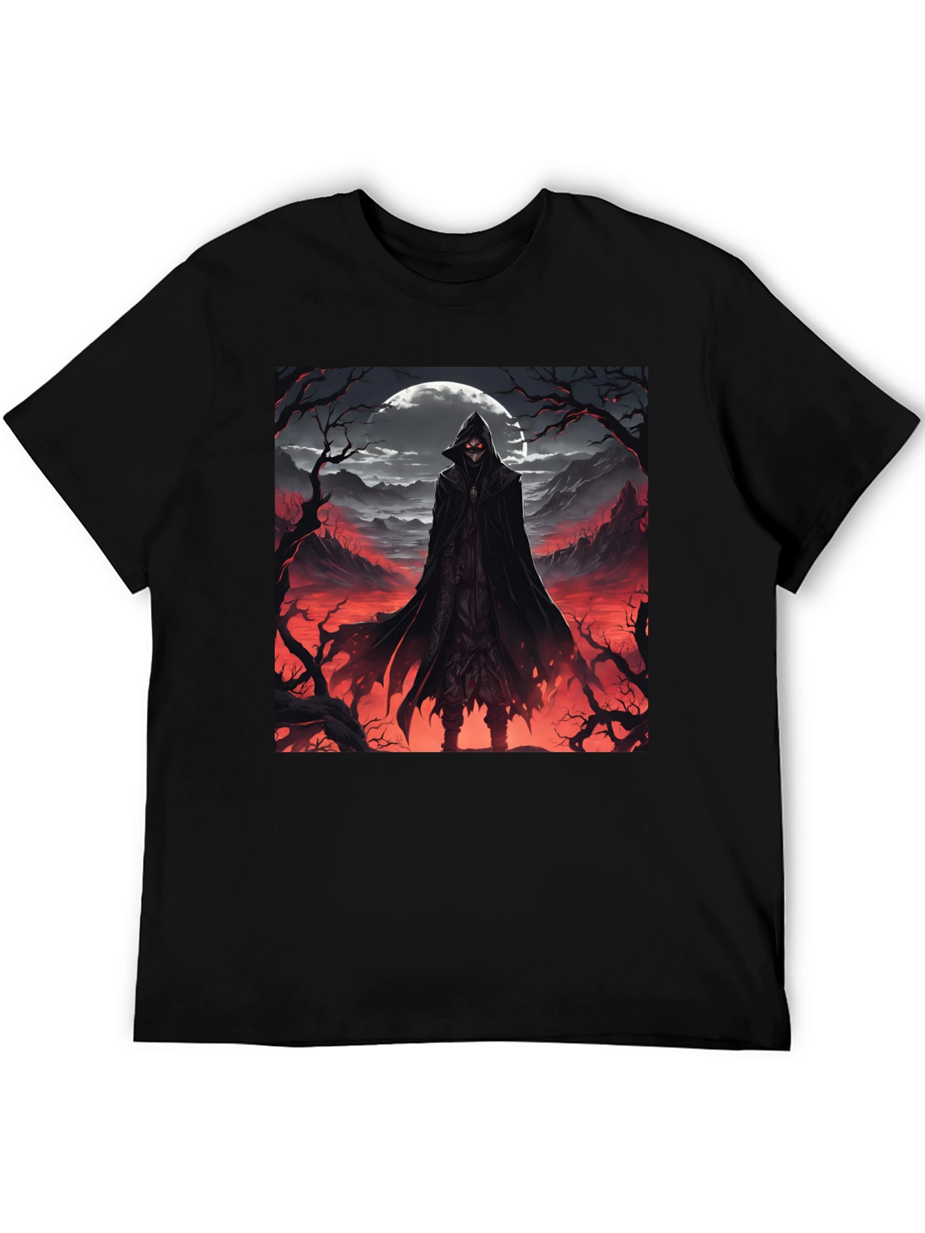 Grim Reaper Graphic Tee - Dark Fantasy T-Shirt