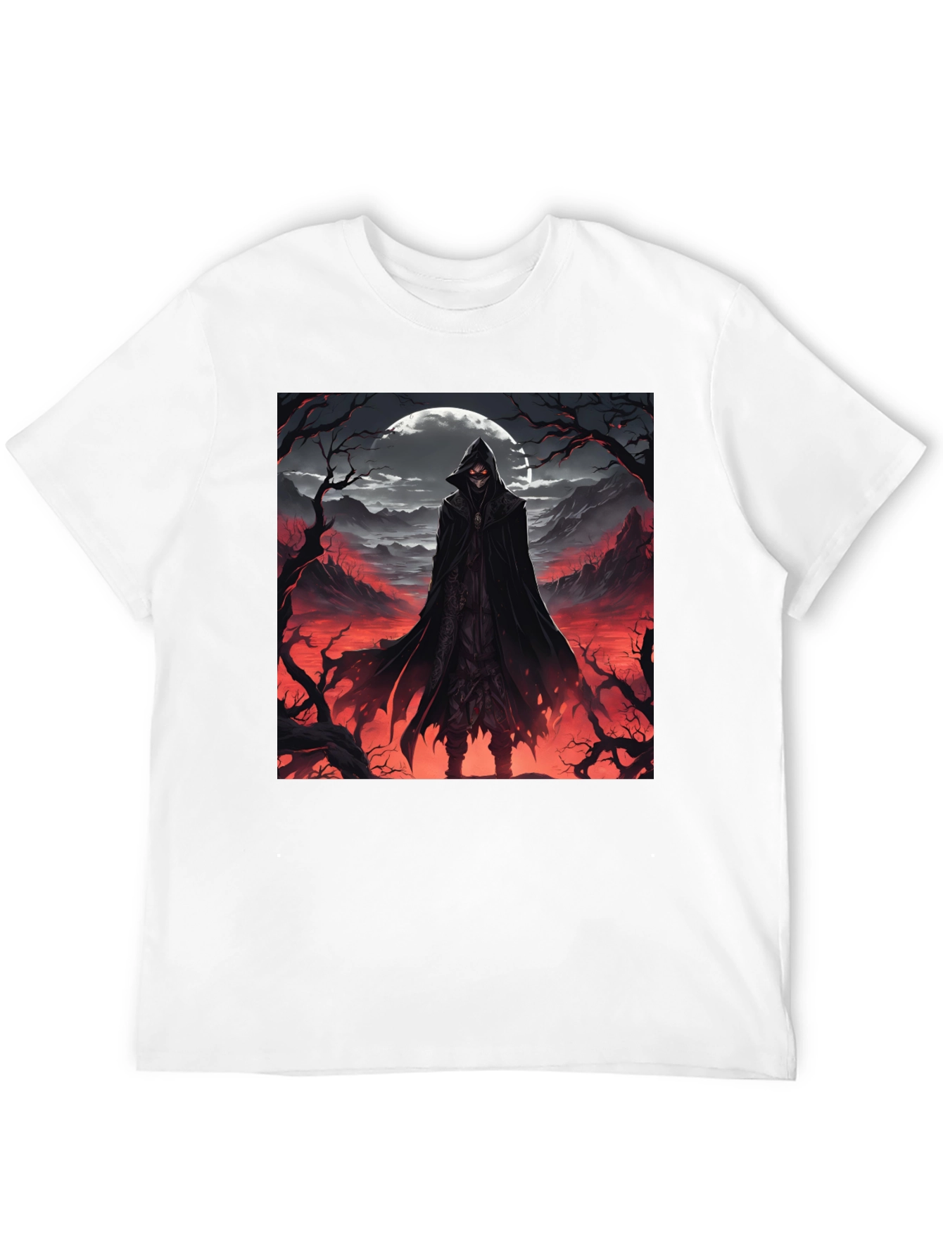 Grim Reaper Graphic Tee - Dark Fantasy T-Shirt