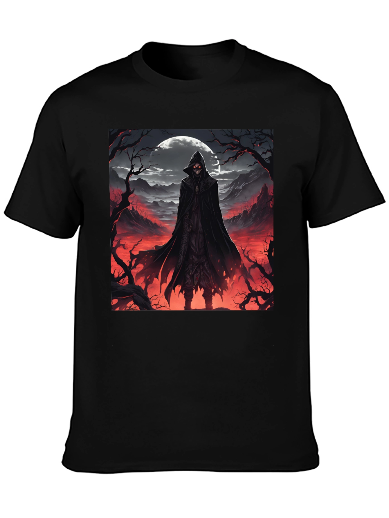 Grim Reaper Graphic Tee - Dark Fantasy T-Shirt