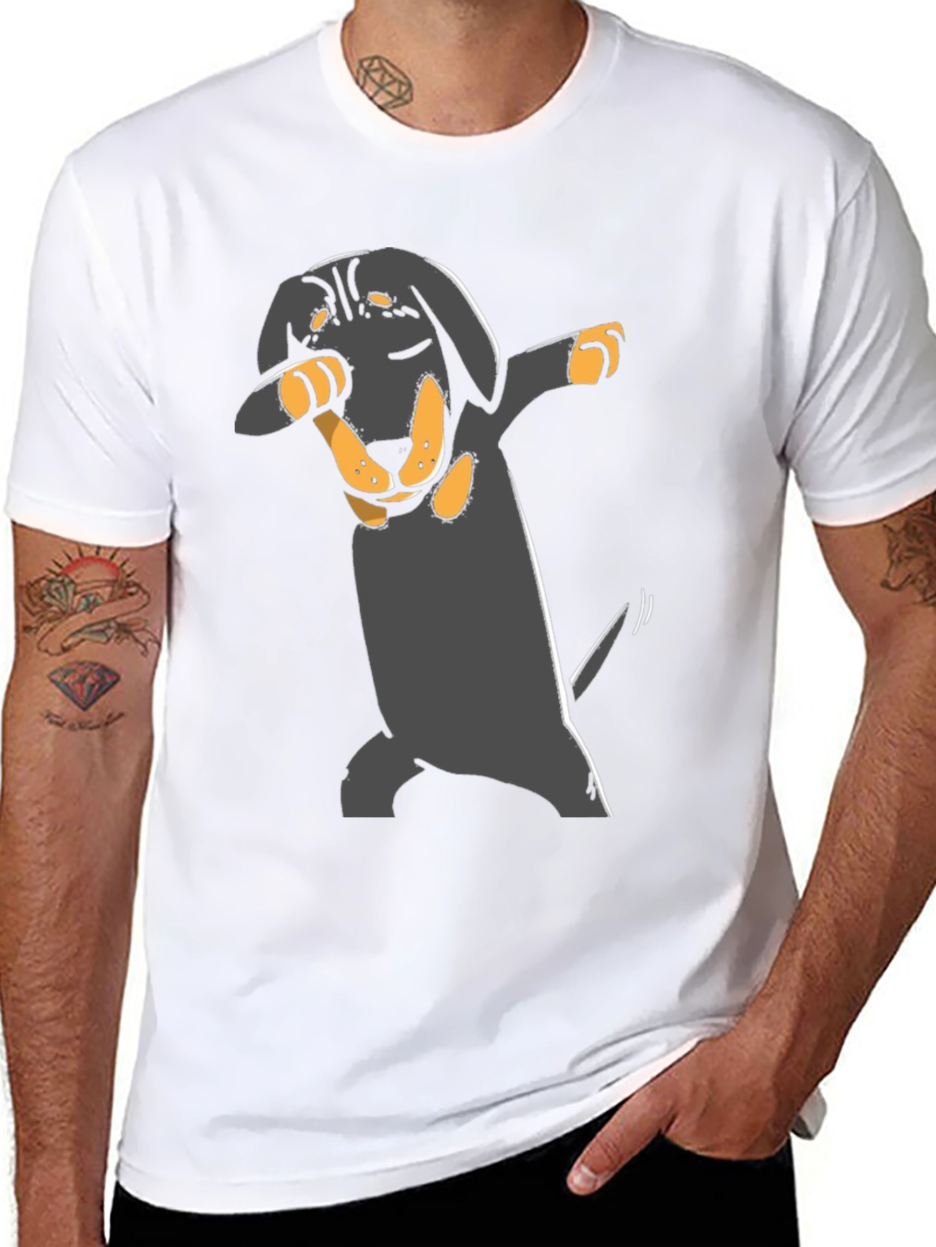 Dabbing Dachshund T-Shirt - Cute Dog Tee