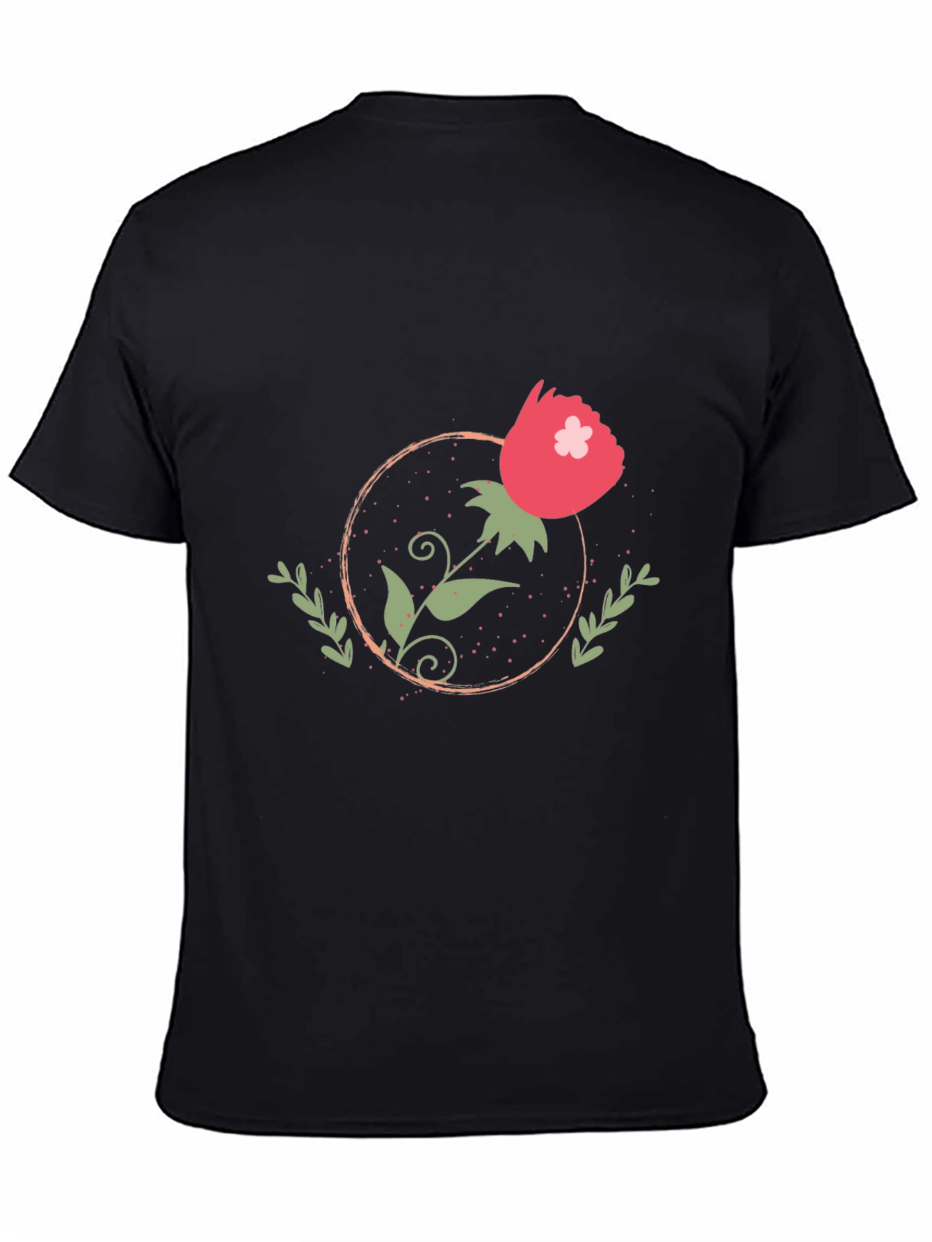 Floral Circle Graphic Tee - Stylish Comfort