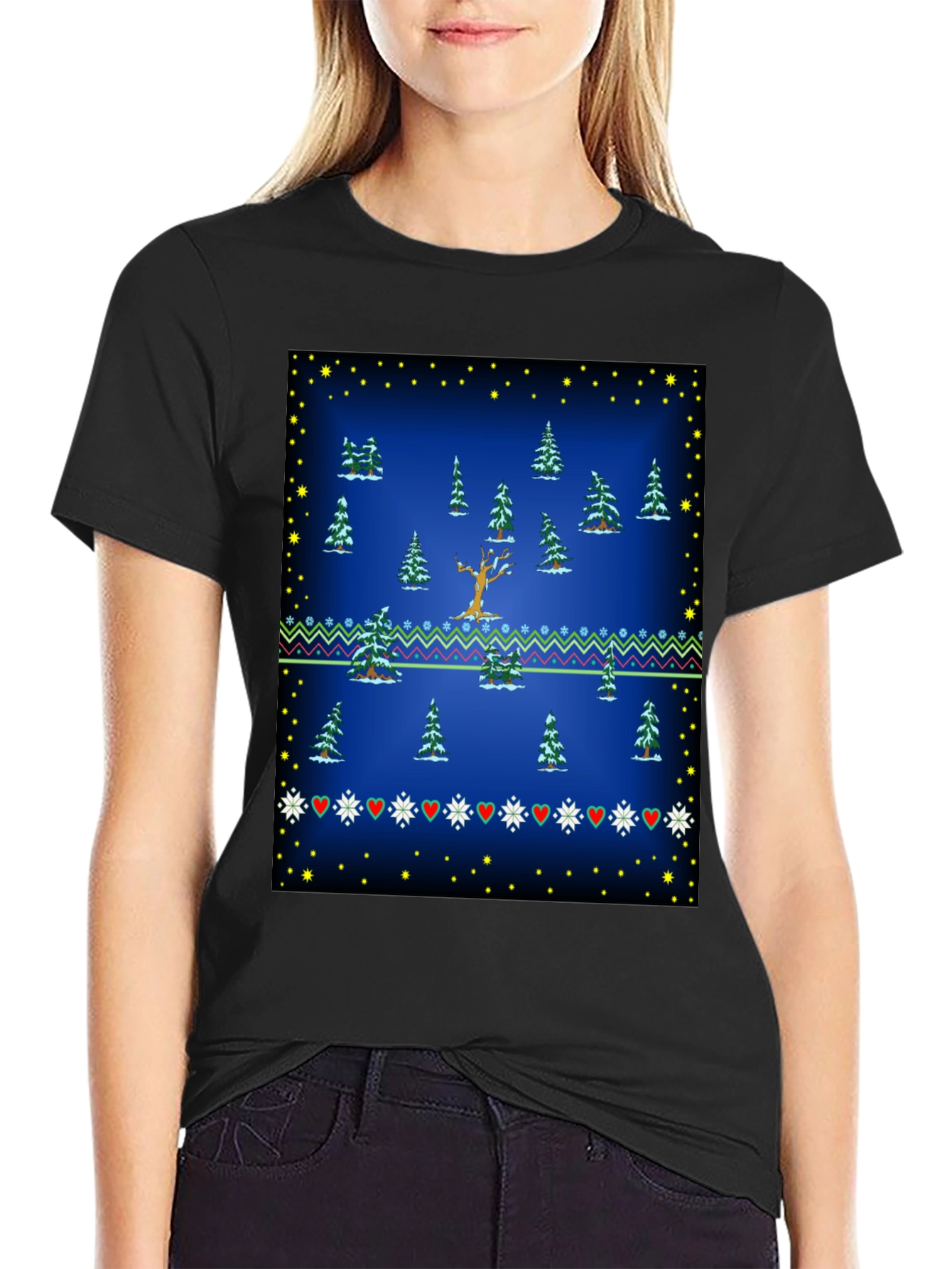 Winter Forest Tee - Festive Holiday Style