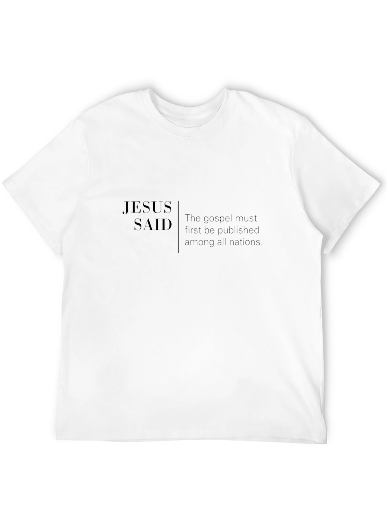 Jesus Said T-Shirt: Gospel Message Graphic Tee