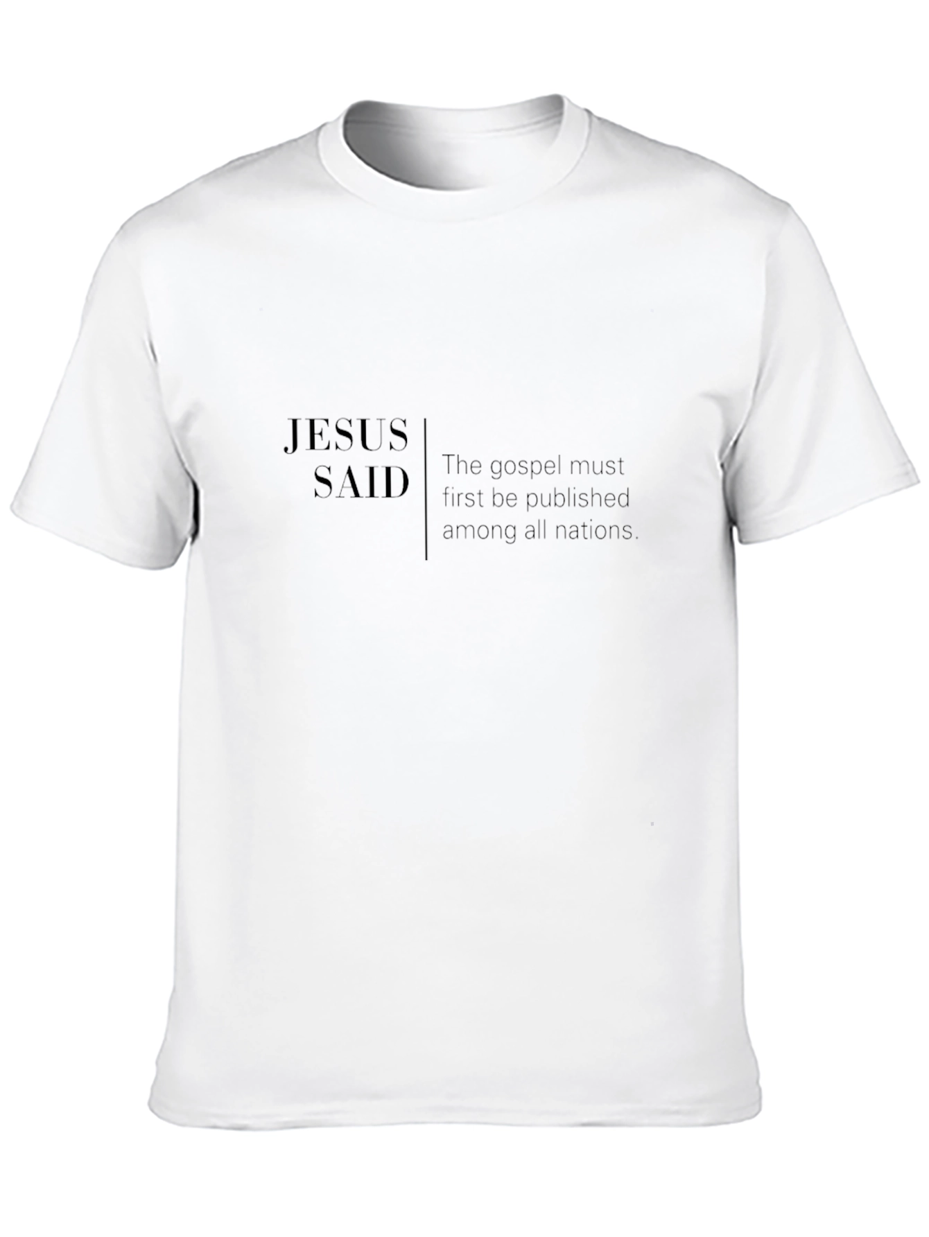 Jesus Said T-Shirt: Gospel Message Graphic Tee