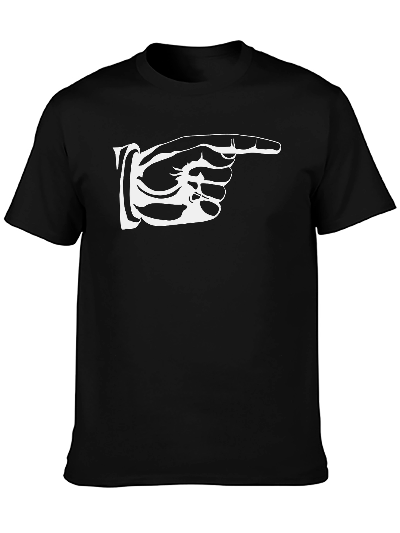 Pointing Finger Graphic T-Shirt - Black