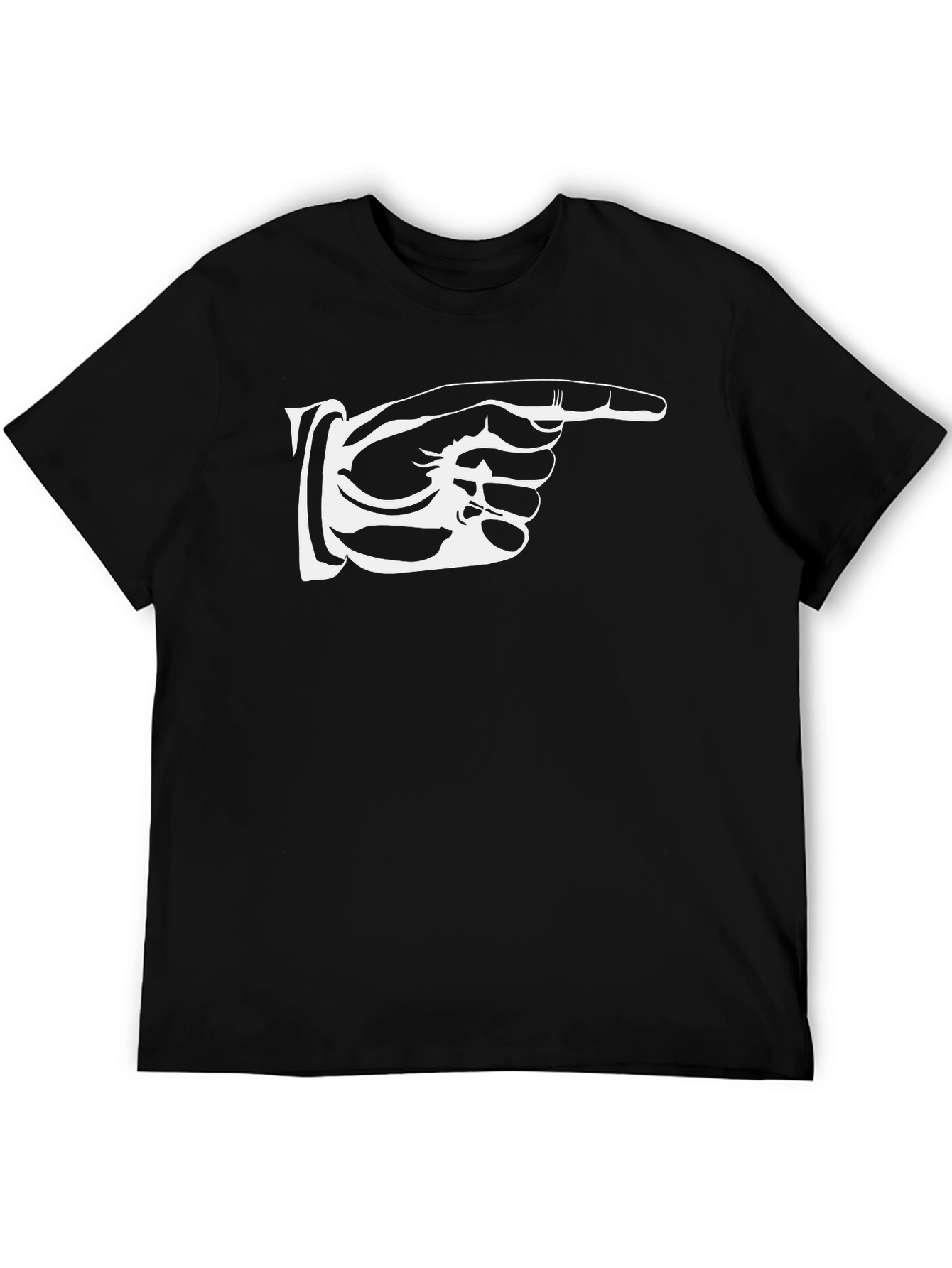 Pointing Finger Graphic T-Shirt - Black