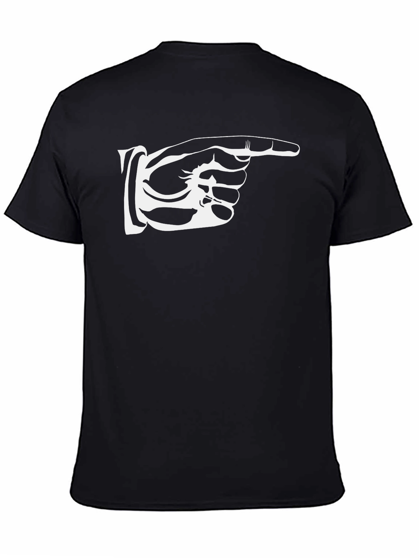 Pointing Finger Graphic T-Shirt - Black