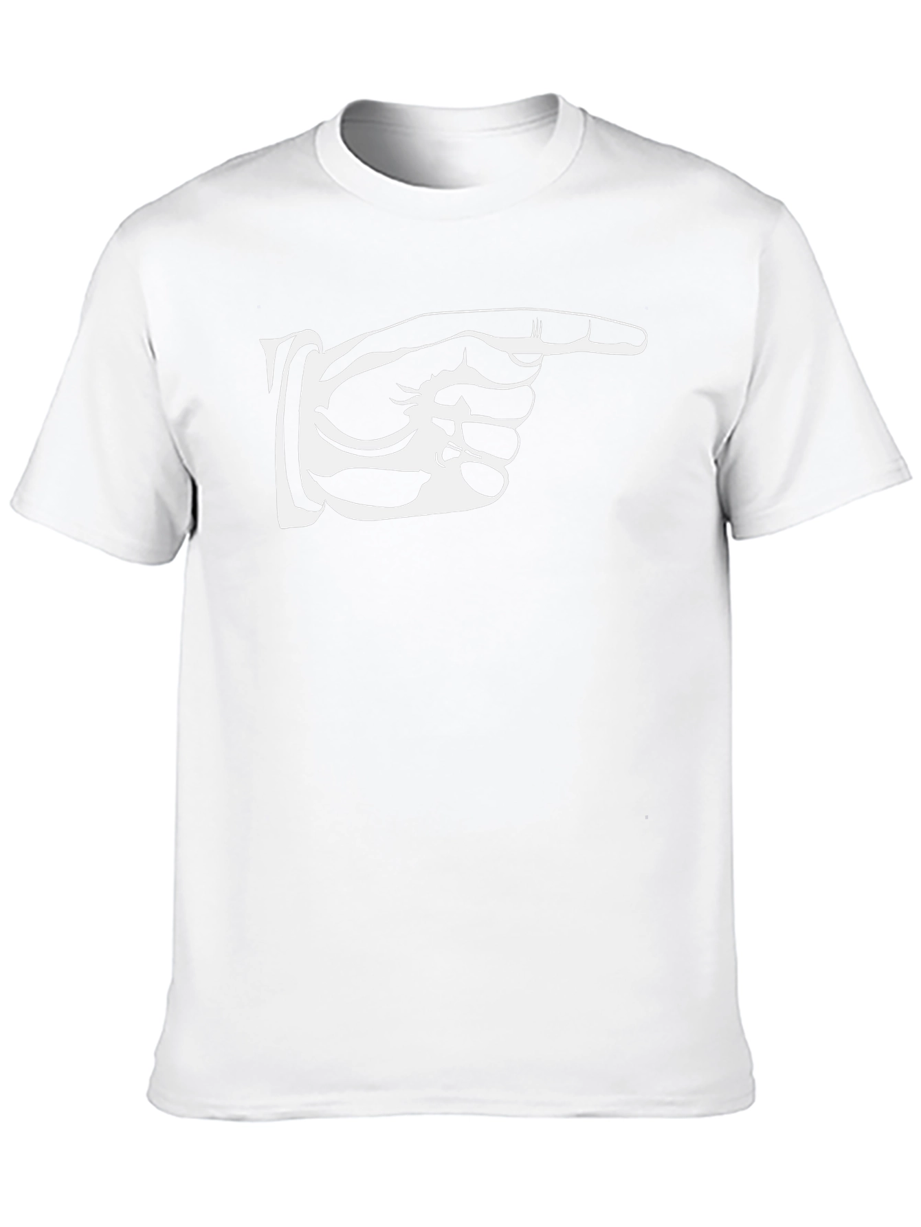 Pointing Finger Graphic T-Shirt - Black