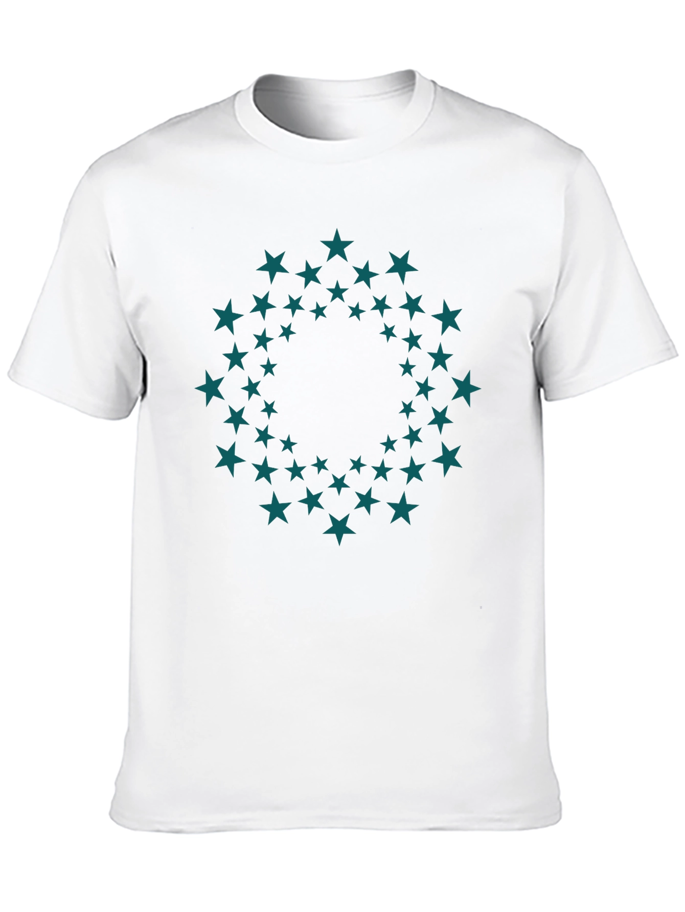 Stylish Star Wreath Graphic T-Shirt